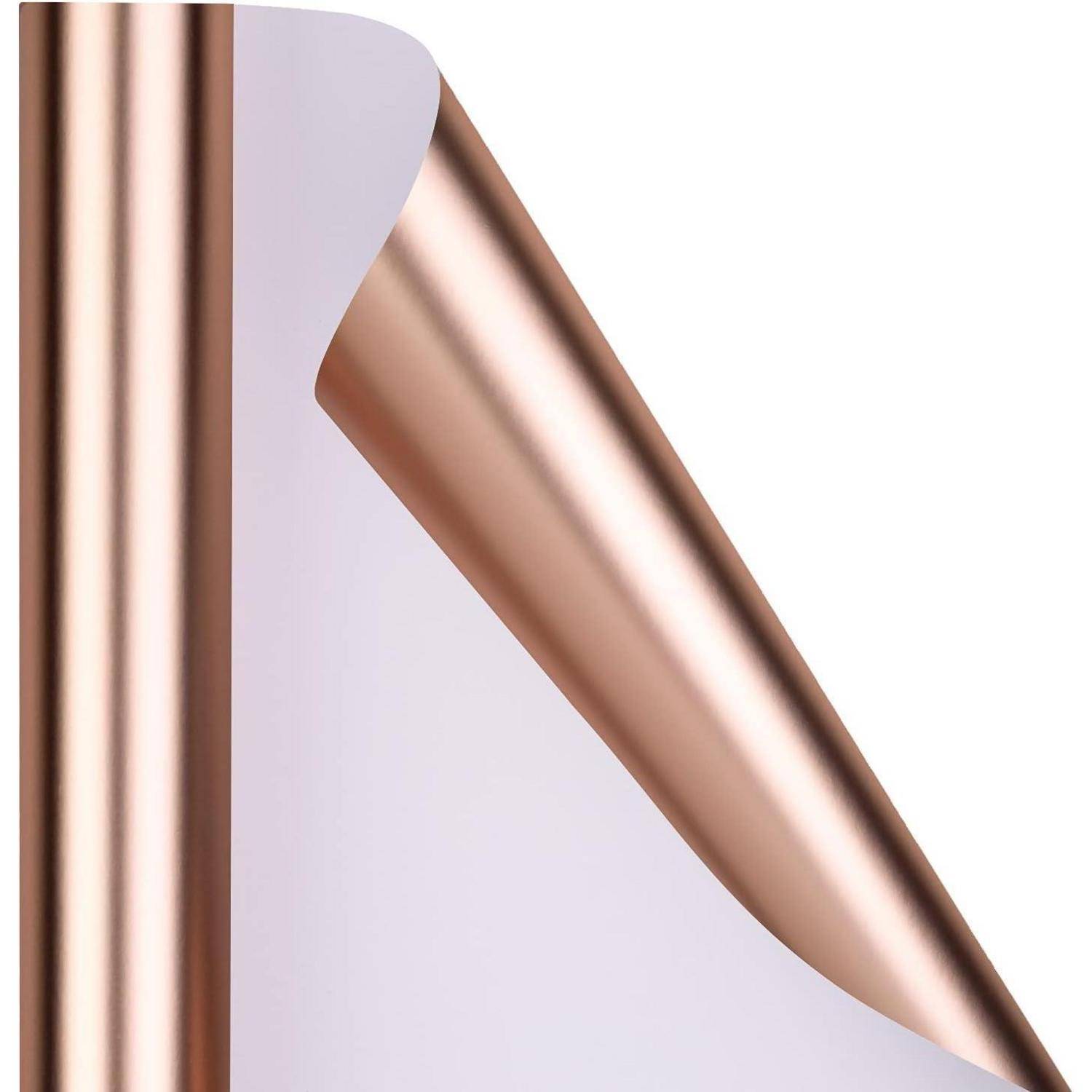 Rose Gold Metallic Geschenkpapier Mini Rolle 44cm x 10m für Hochzeit