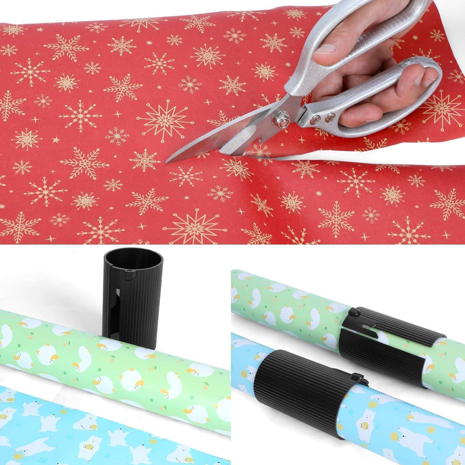 Geschenkpapierschneider Austauschbar Weihnachten 1 Rollen + 3 Klingen