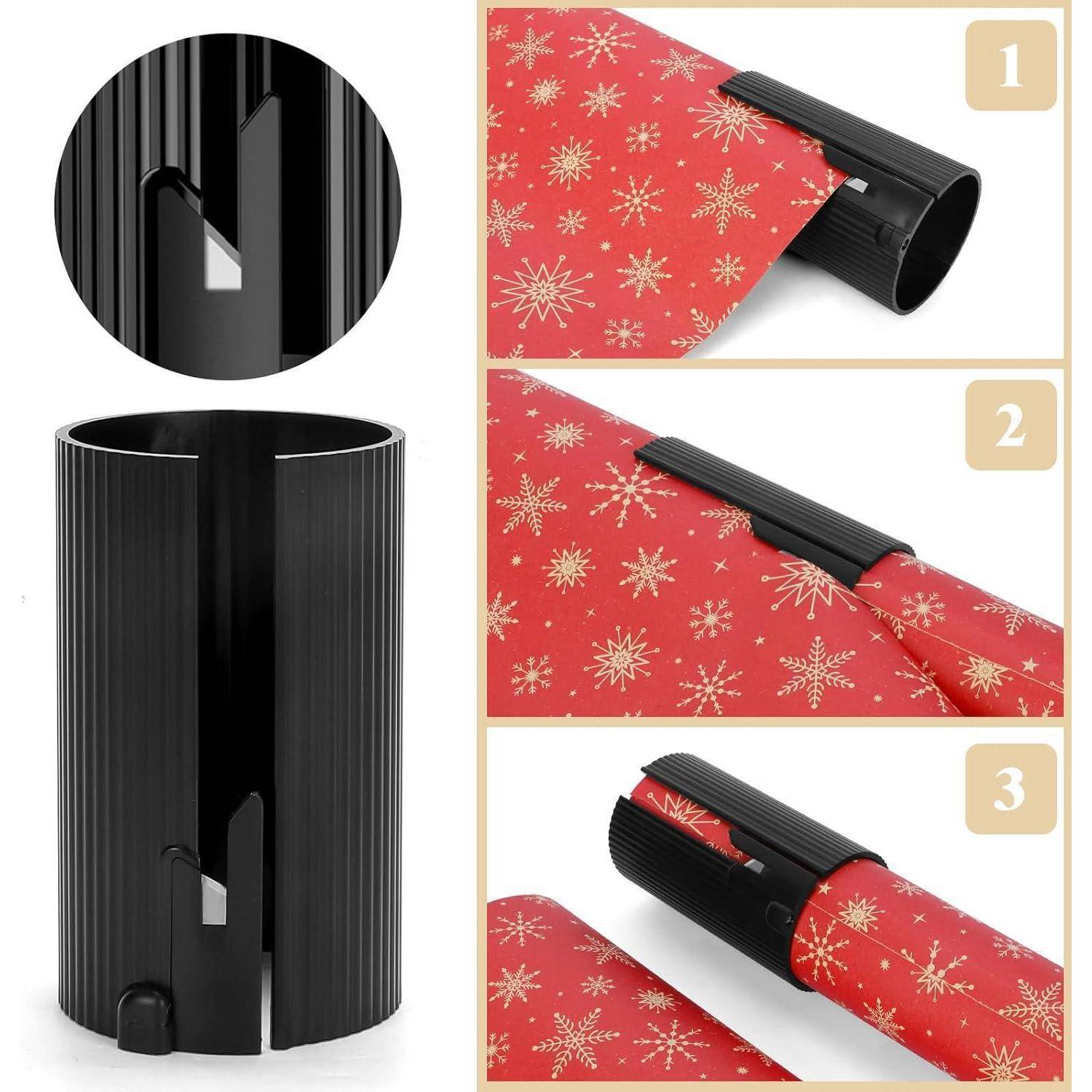 Geschenkpapierschneider Austauschbar Weihnachten 1 Rollen + 3 Klingen