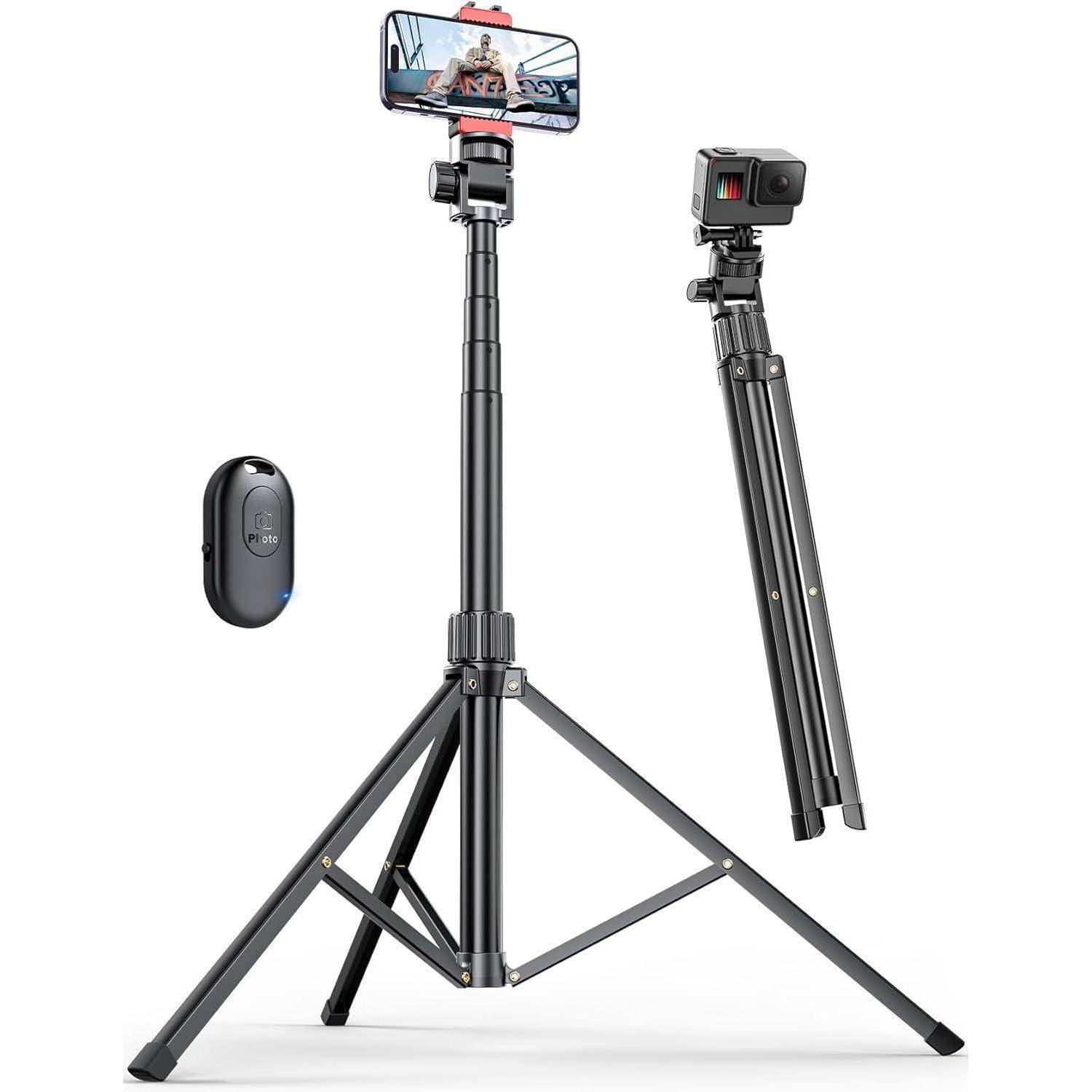 180cm Smartphone Stativ, Erweiterbare Aluminium Stangen, Stabiler