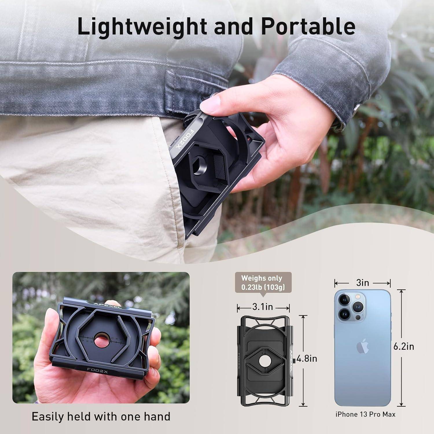 Universal Handy Adapter mit Fernauslöser 360° Drehung für Fernglas