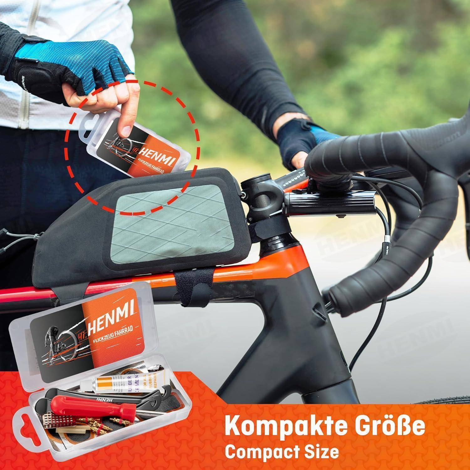 Fahrrad Flickzeug Reparaturset mit Reifenkleber, Patch, Metallheber