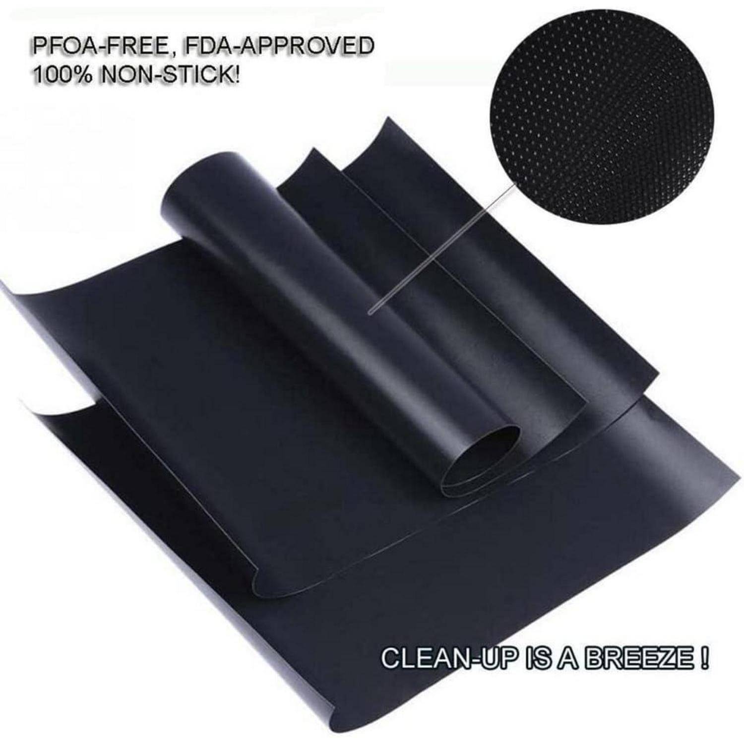 Große Ofeneinlagen 3 Stück Teflon Grillmatten Schwarz 40*60cm
