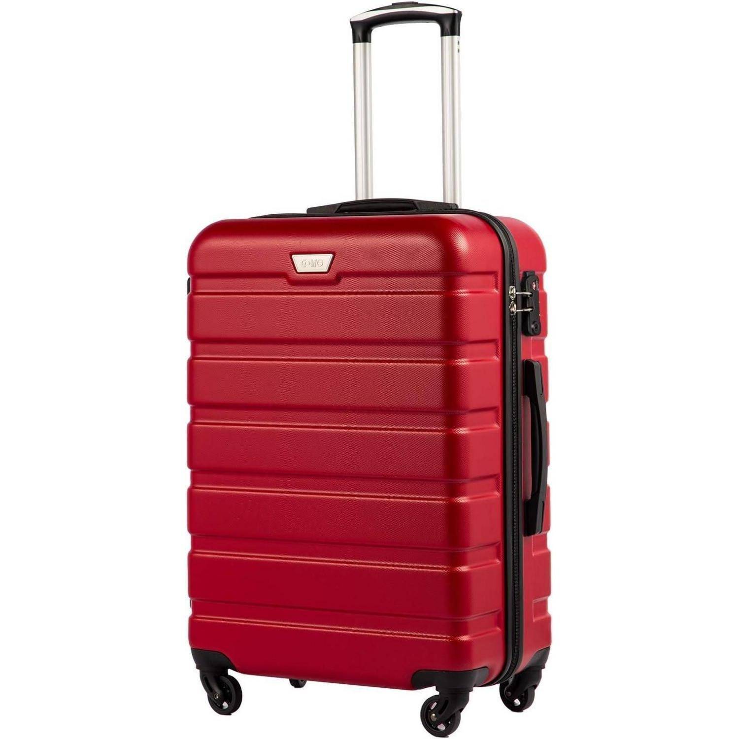 Koffer Hartschale TSA-Schloss 4 Rollen 67x46x26 cm Spinell Rot