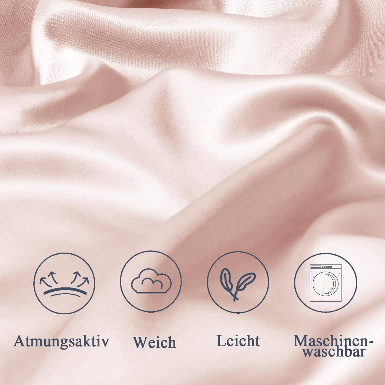 Hellrosa Stoff mit Textikonen: 