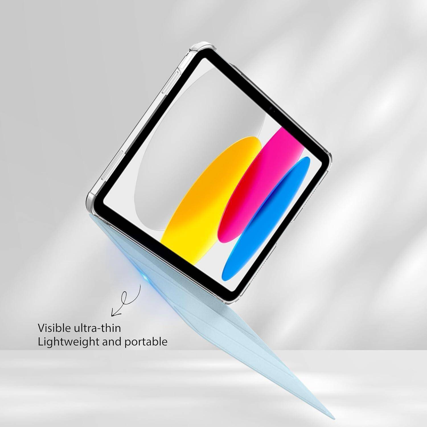 Schutzhülle iPad 10.9 Zoll 10 11 A16 Schlaf Aufwach Blauer Marmor