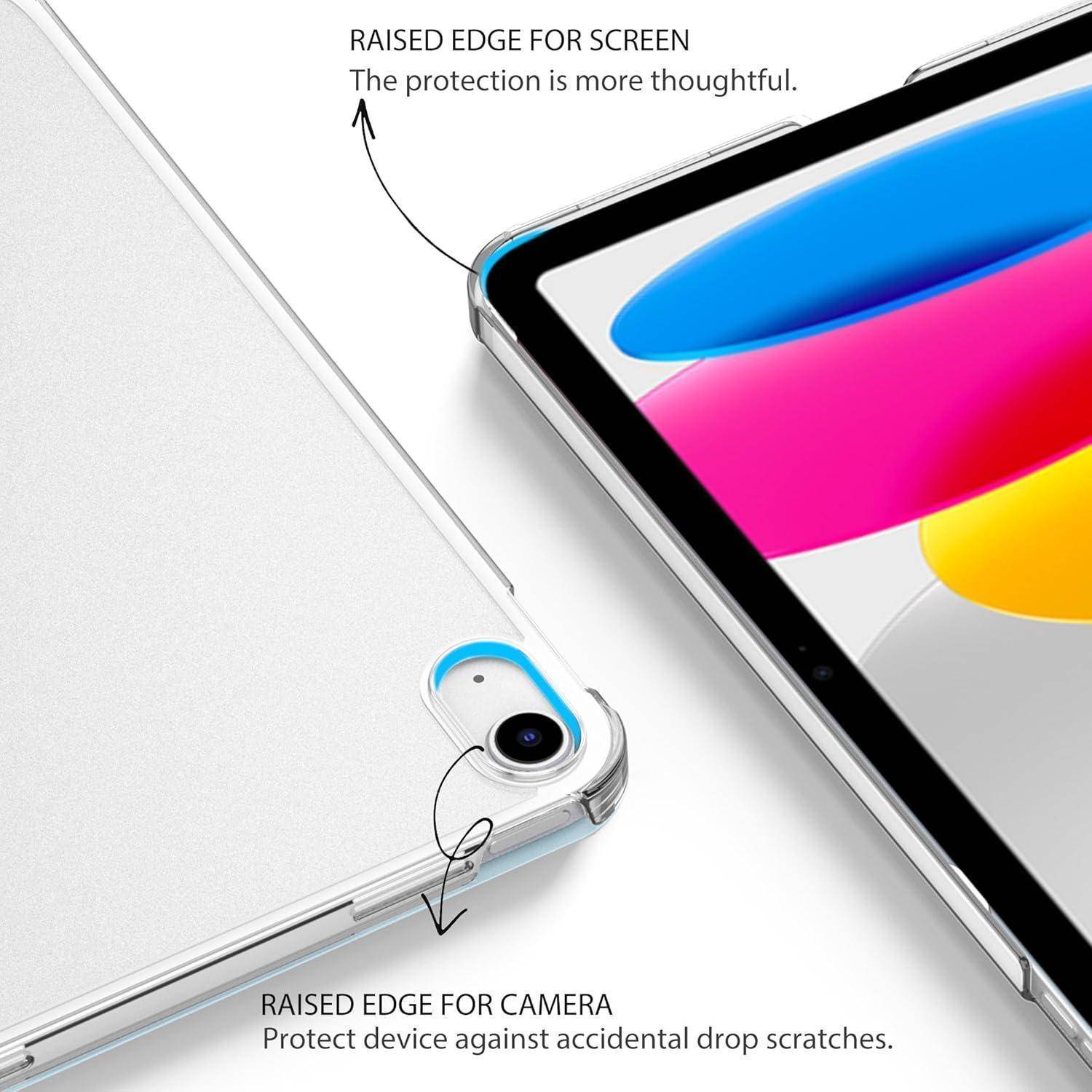 Schutzhülle iPad 10.9 Zoll 10 11 A16 Schlaf Aufwach Blauer Marmor