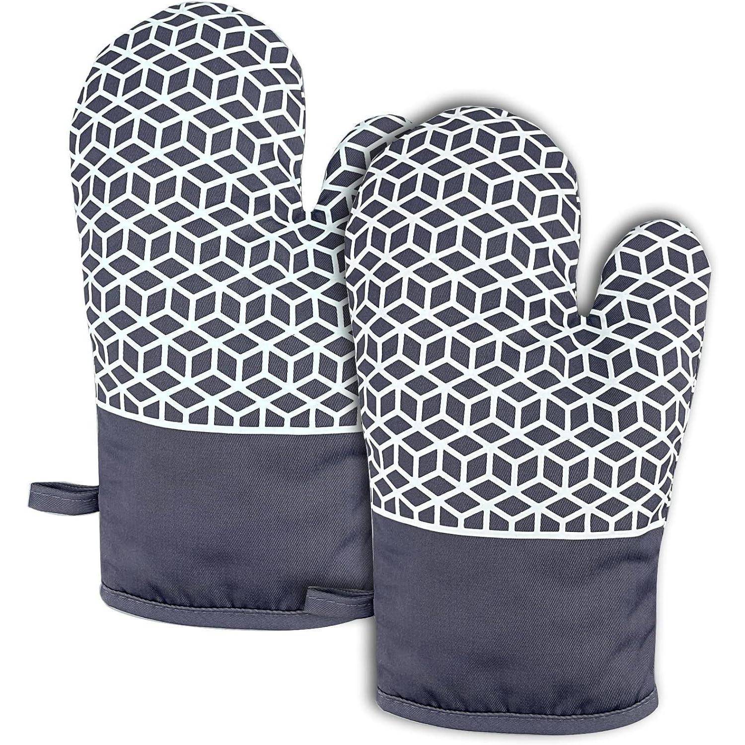 Ofenhandschuhe Silikon Hitzebeständig Anti-Rutsch 300°C Kochen Backen