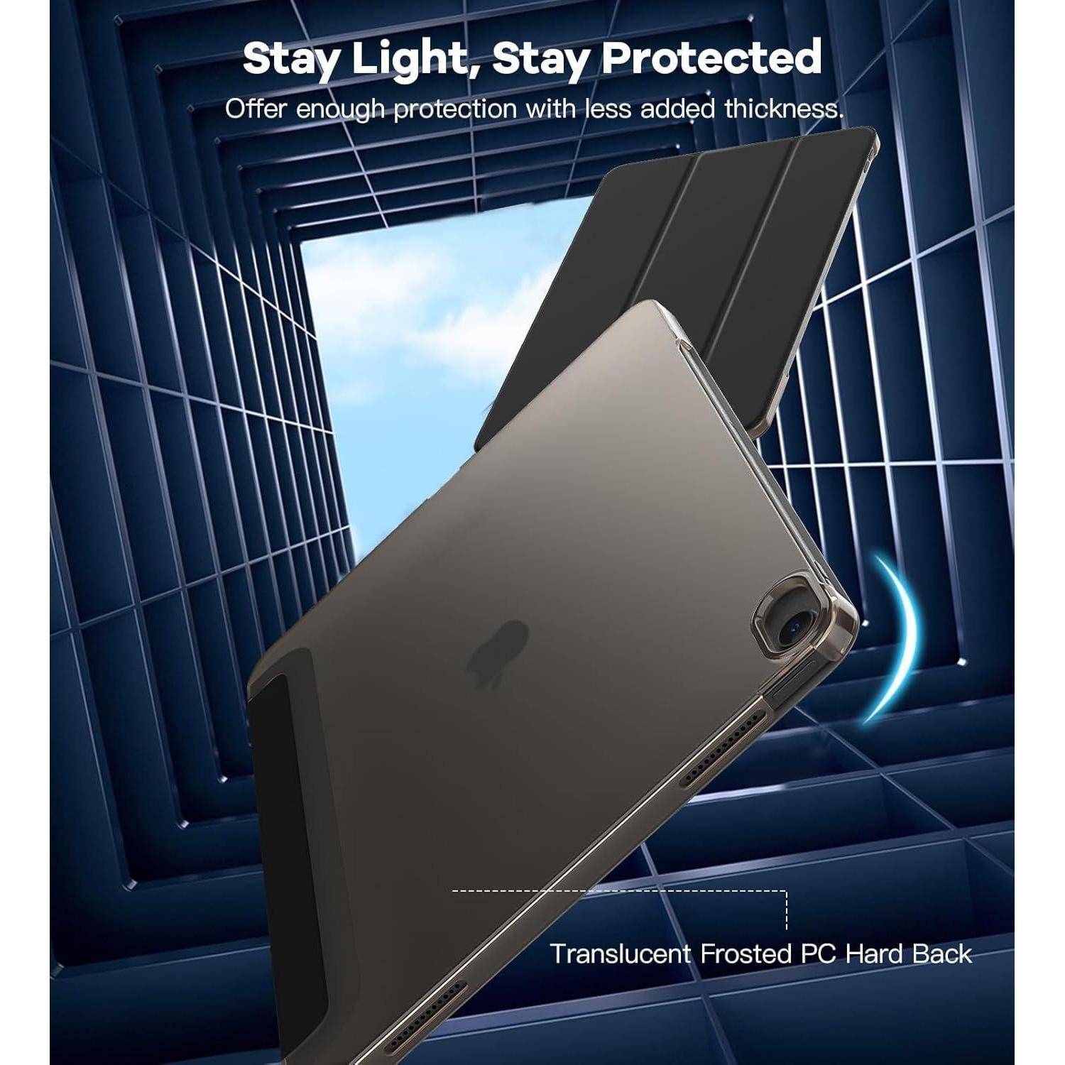 Hülle für iPad Air 13 Zoll M2 2024, Schlank mit Ständer und Auto