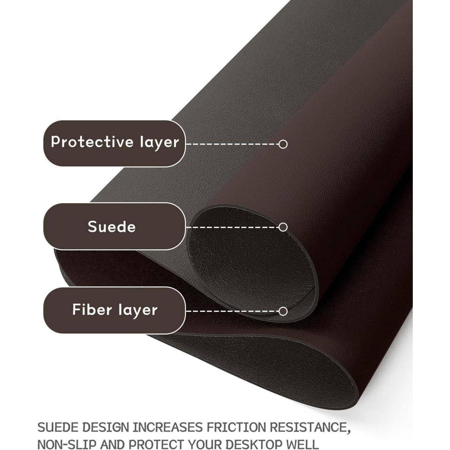 Schreibtischunterlage Mauspad Leder Wildleder Rutschfeste Office