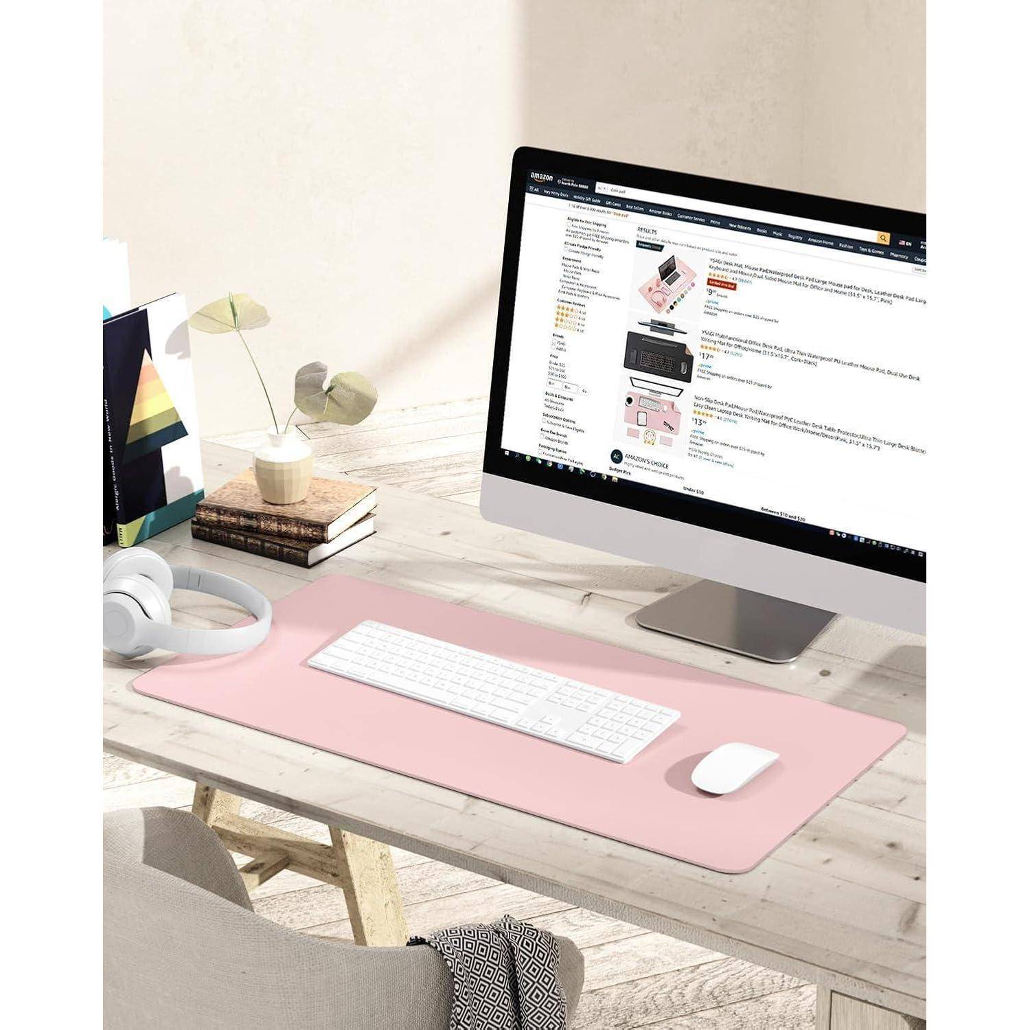 Schreibtischunterlage Mauspad Leder Wildleder Office Laptop