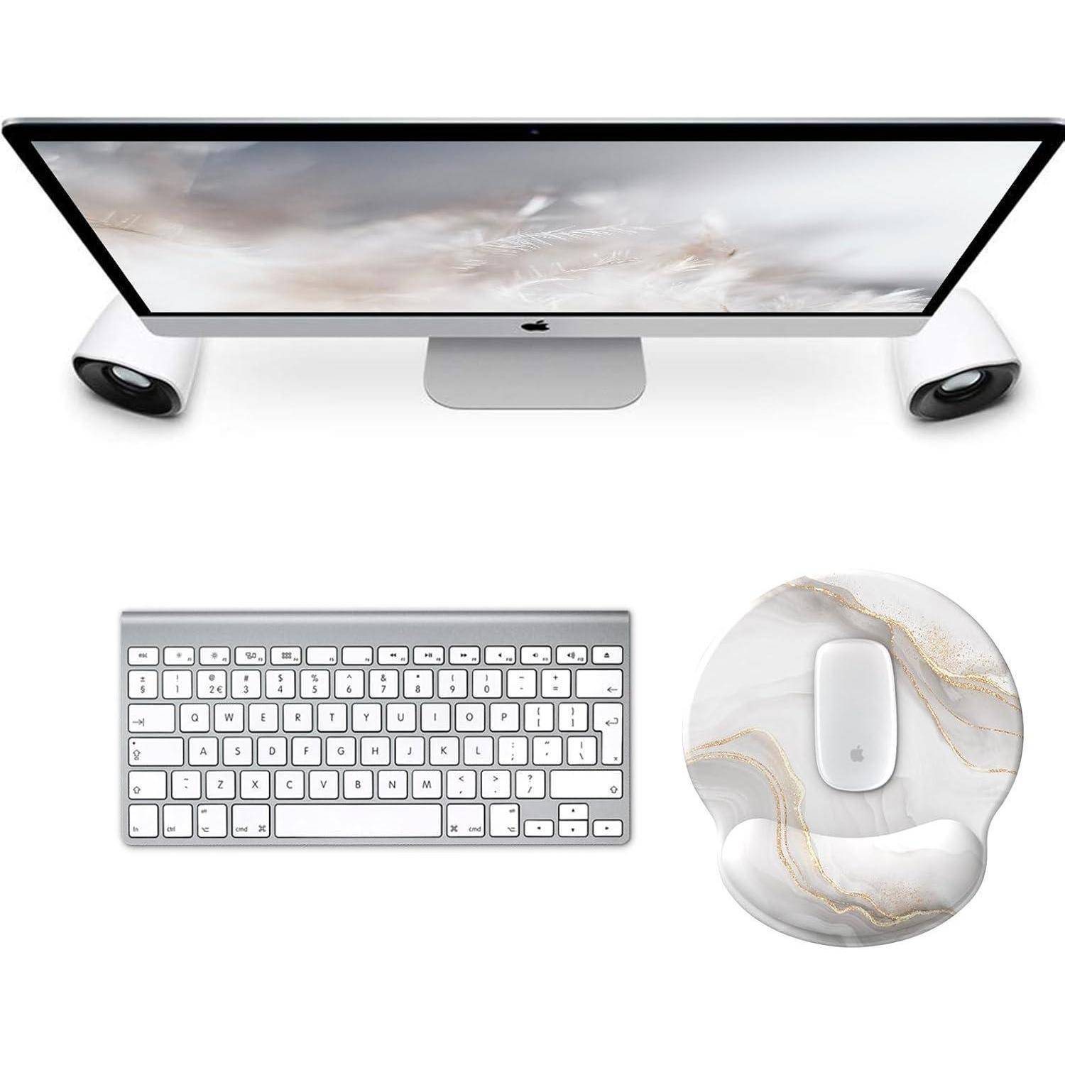 Mauspad mit Gelkissen und ergonomischer Handauflage für Laptop und