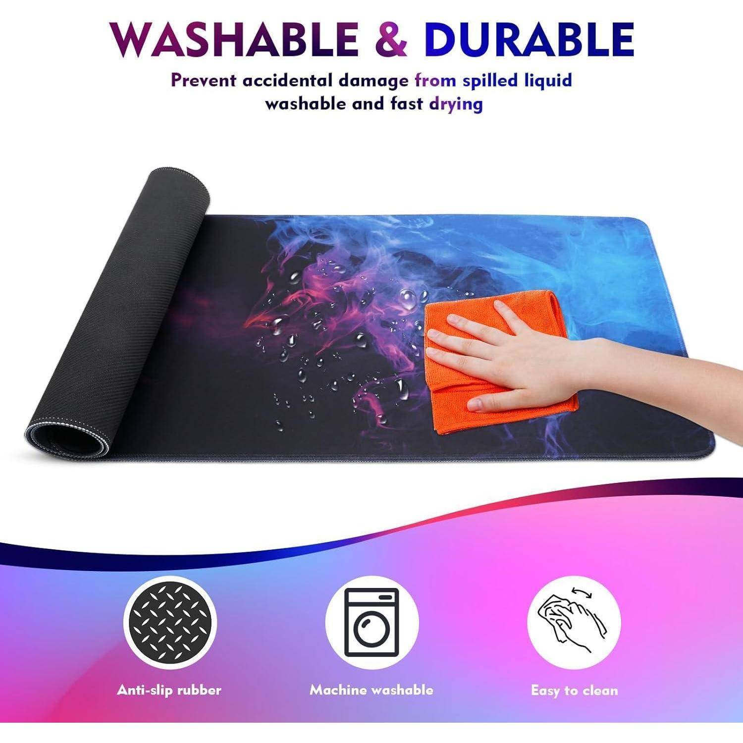 Gaming Mauspad XXL 900x400mm Groß Rutschfester Schreibtischunterlage