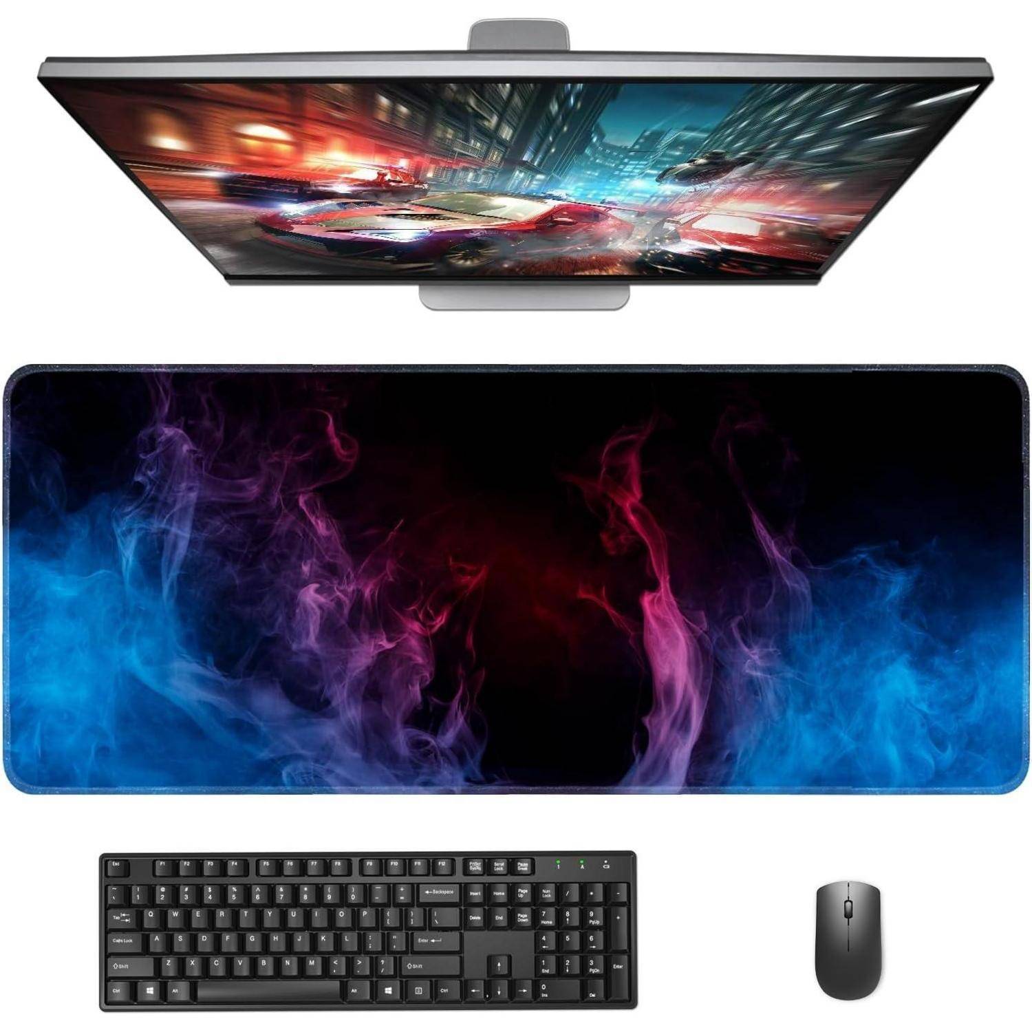Gaming Mauspad XXL 900x400mm Groß Rutschfester Schreibtischunterlage
