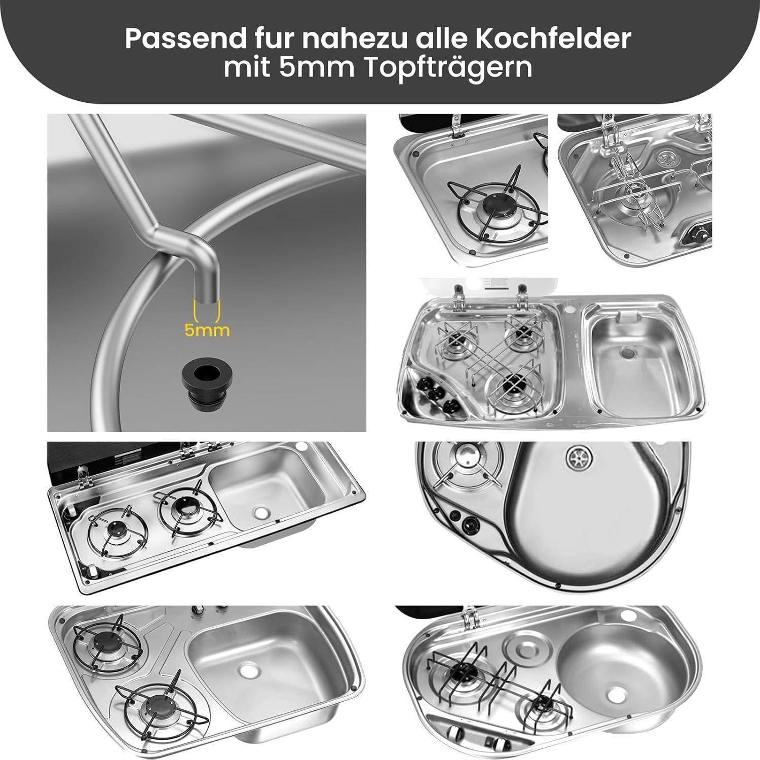 8er Set Silikon Topfträger Gummis 5mm Stäbe Dometic Smev Thetford