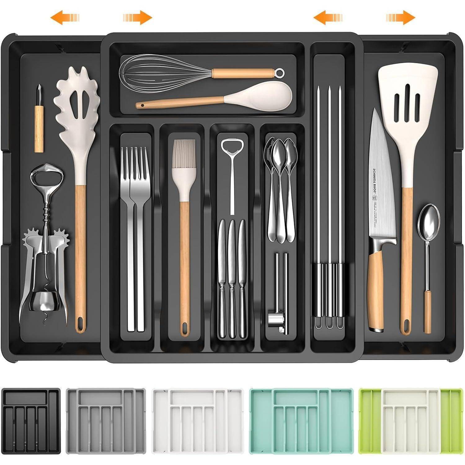 Besteckkasten Schubladen Besteckeinsatz Cutlery Organizer Erweiterbar