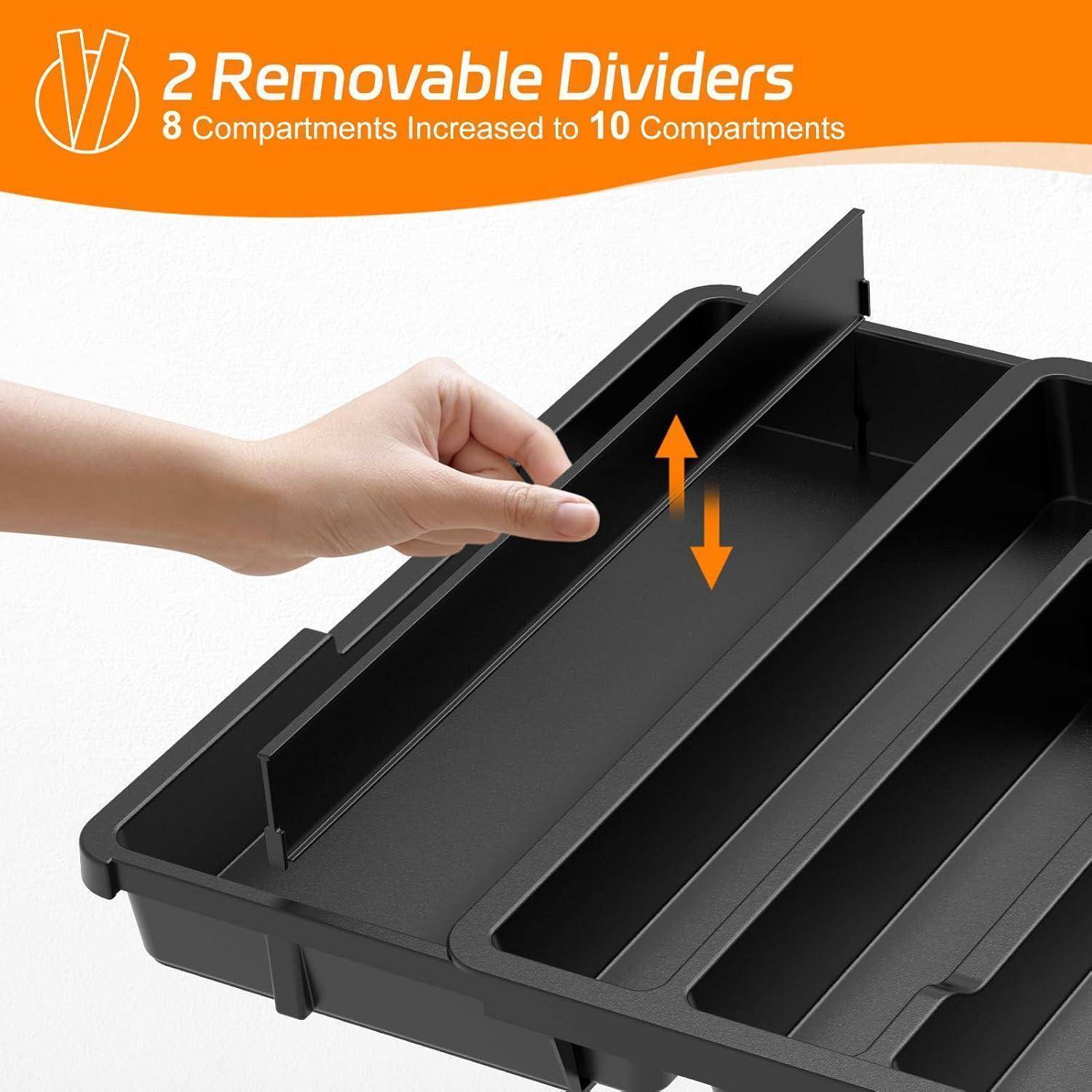 Besteckkasten Schubladen Besteckeinsatz Cutlery Organizer Erweiterbar