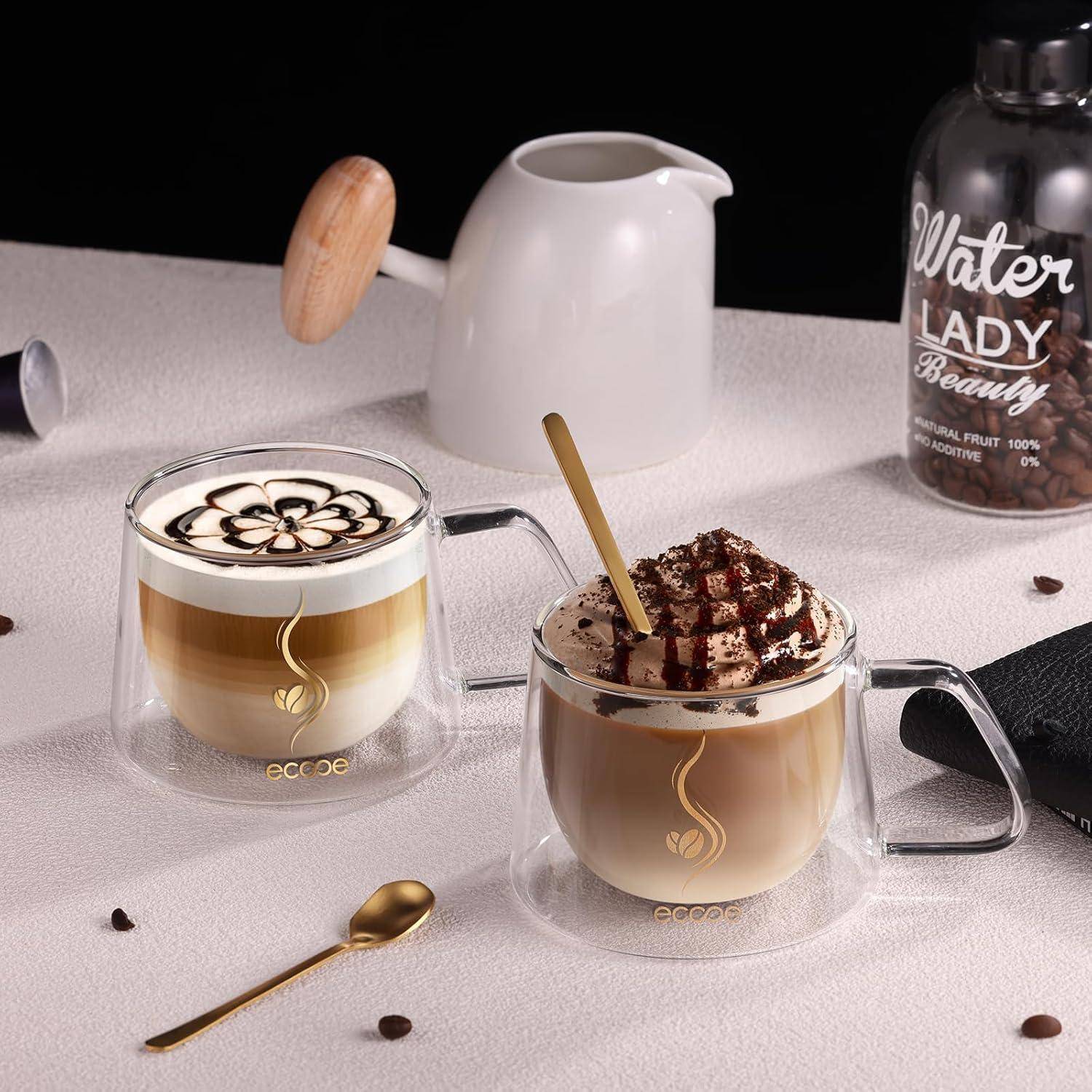 Doppelwandige Kaffeegläser 350ml Latte Macchiato Gläser 2er set