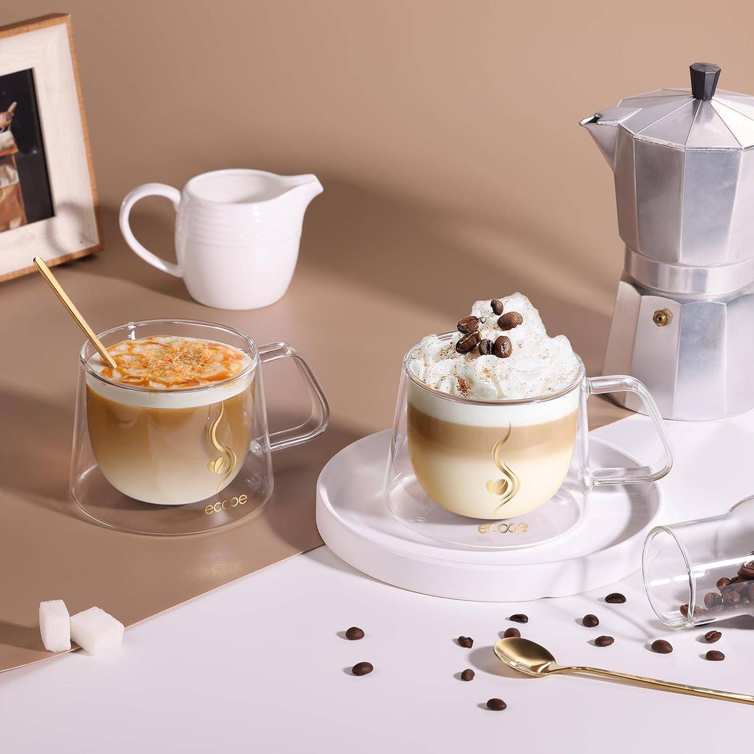 Doppelwandige Kaffeegläser 350ml Latte Macchiato Gläser 2er set