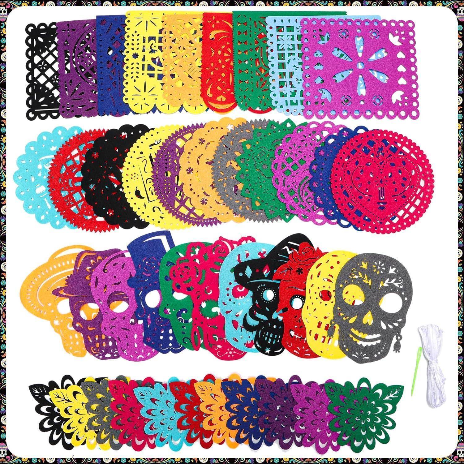 Halloween Dia De Los Muertos Deko Banner Filz Girlande Mexiko 42 Ft