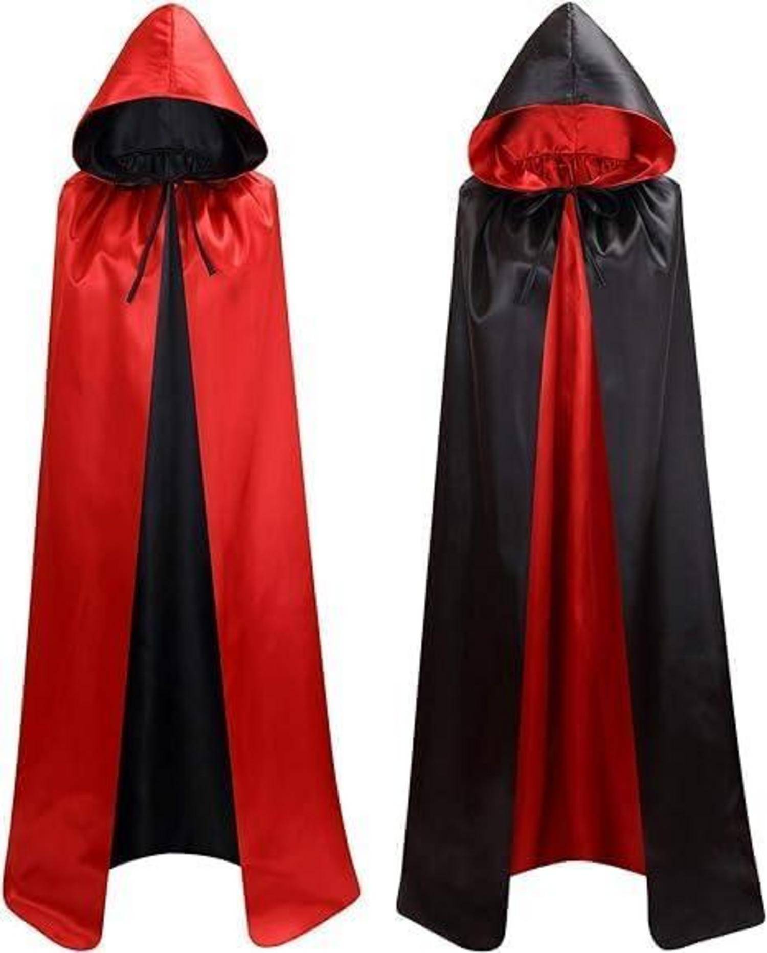 Halloween Vampir Umhang Kinder 140CM Satin Doppelseitig Mädchen