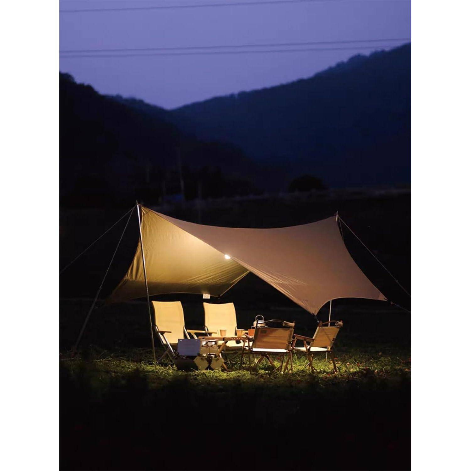 Ultraleichtes Camping Tarp Zelt 4,5x4,5m Wasserdicht Multifunktional