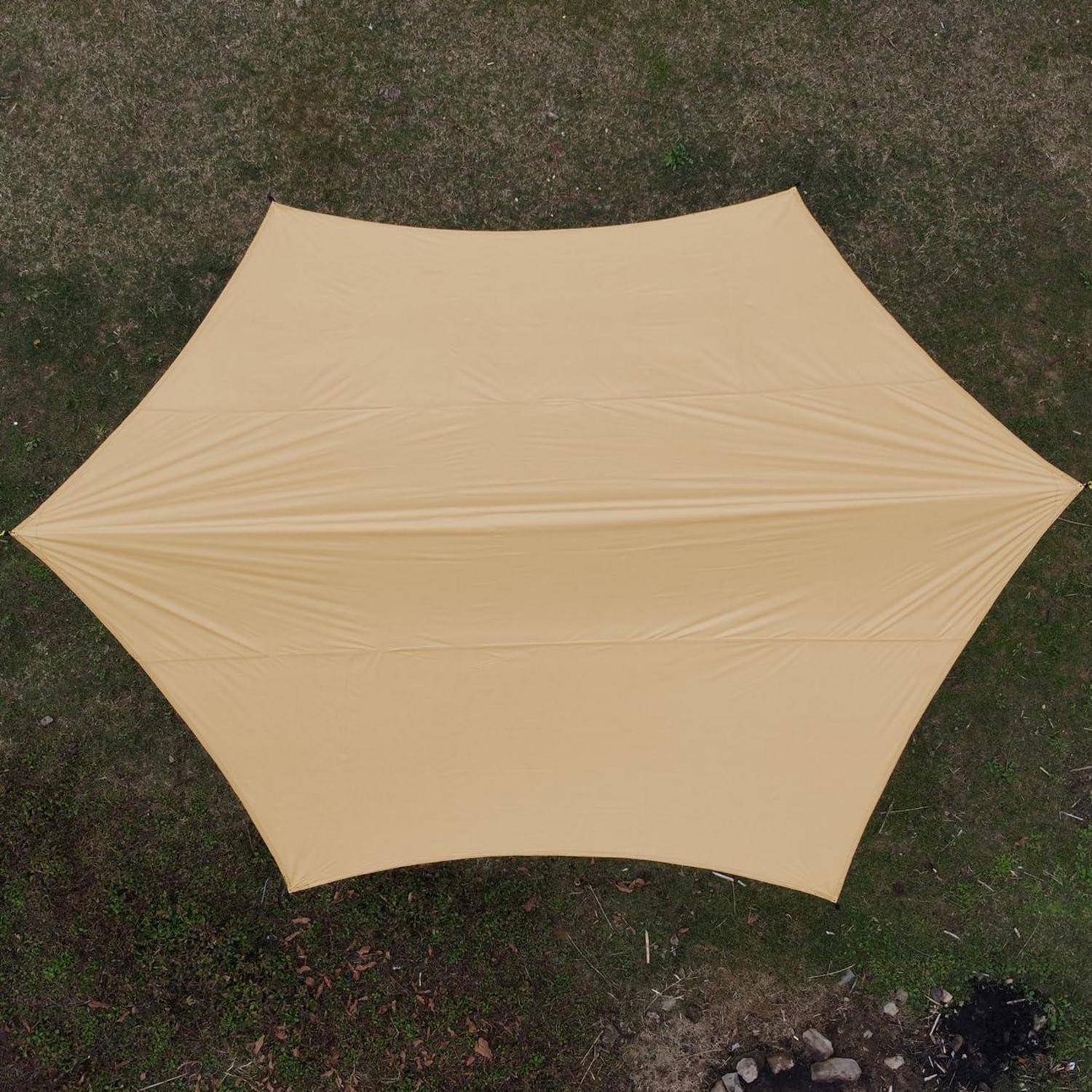 Ultraleichtes Camping Tarp Zelt 4,5x4,5m Wasserdicht Multifunktional