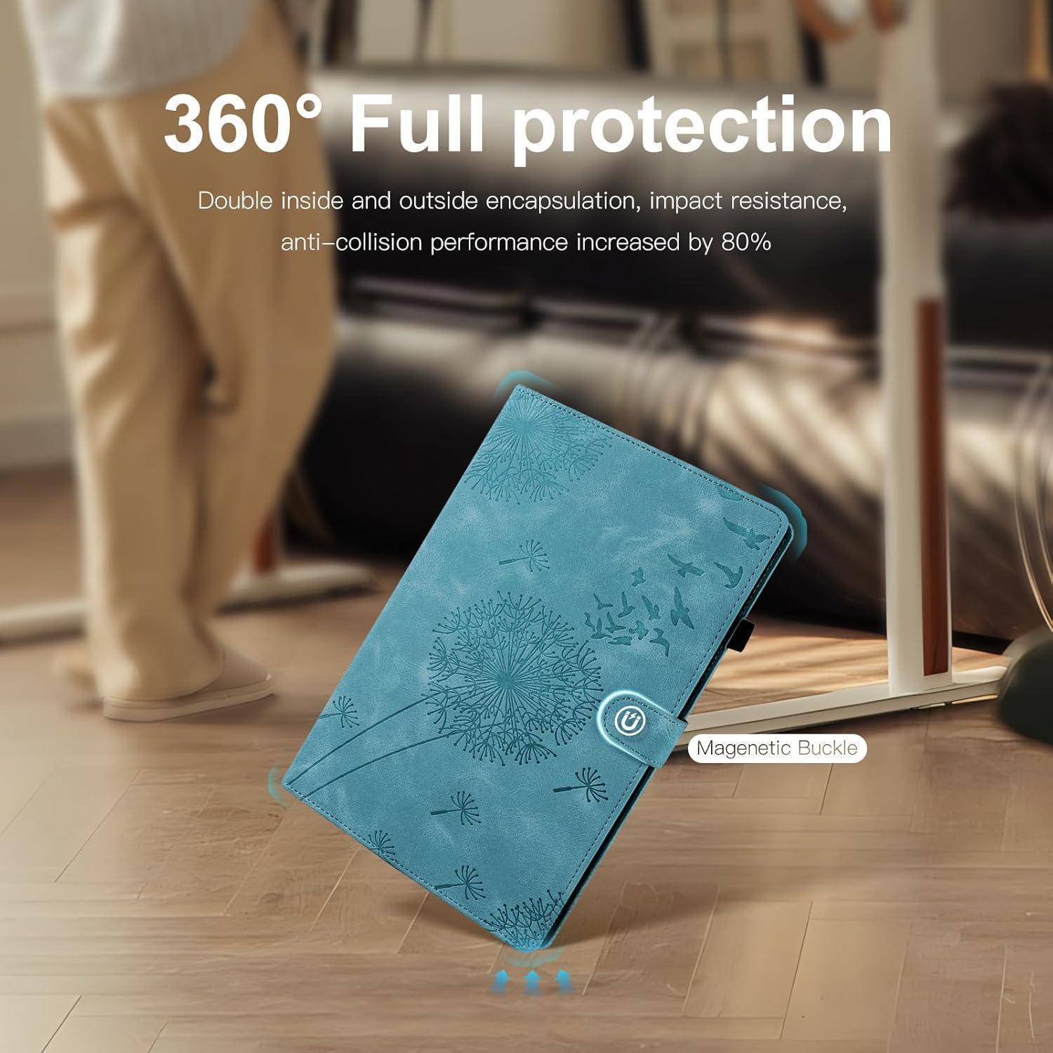 Generation iPad 10 Schutzhülle 2022 Löwenzahn Brieftasche Magnetisch