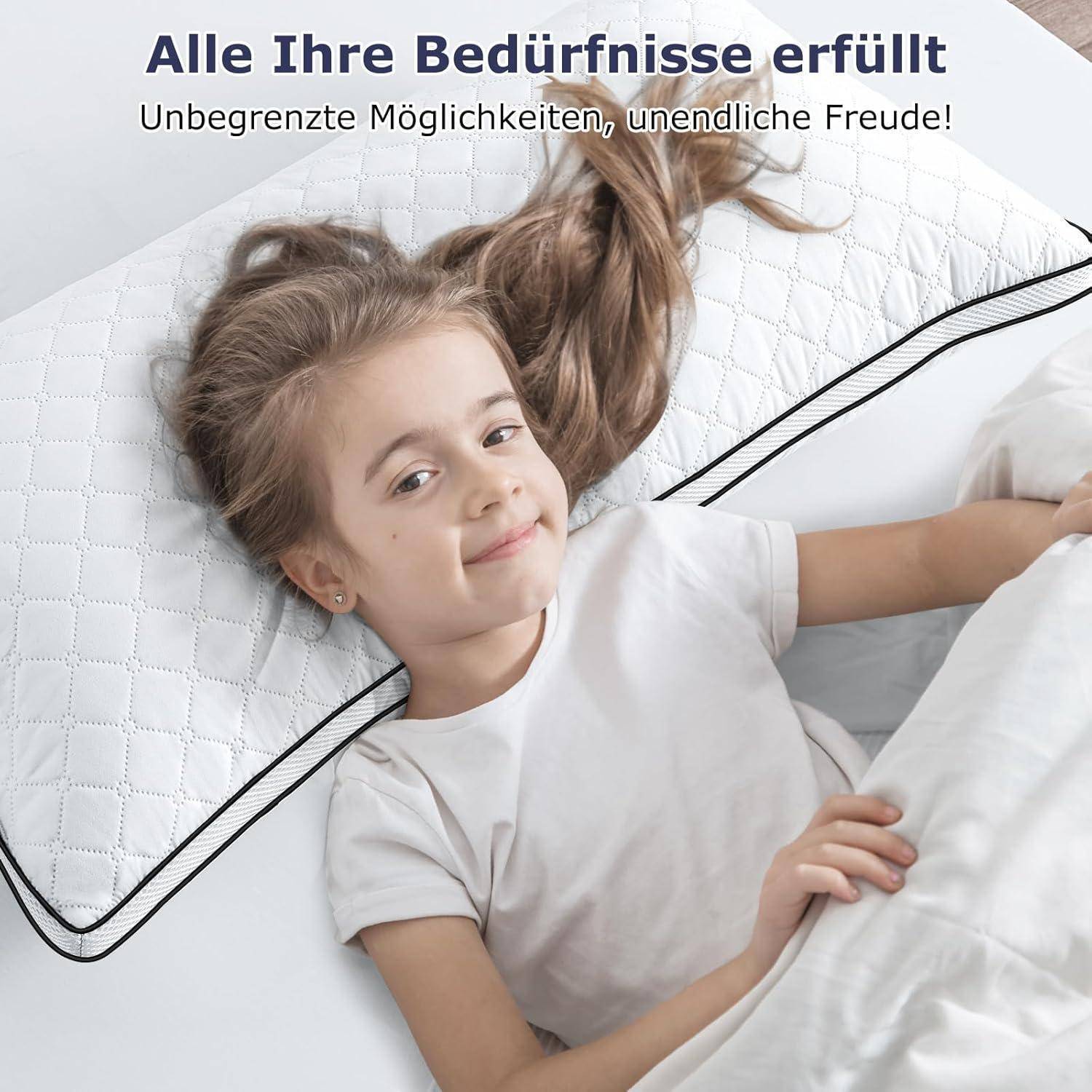 Orthopädisches Seitenschläferkissen 40x80 cm 2er Set Premium Füllung