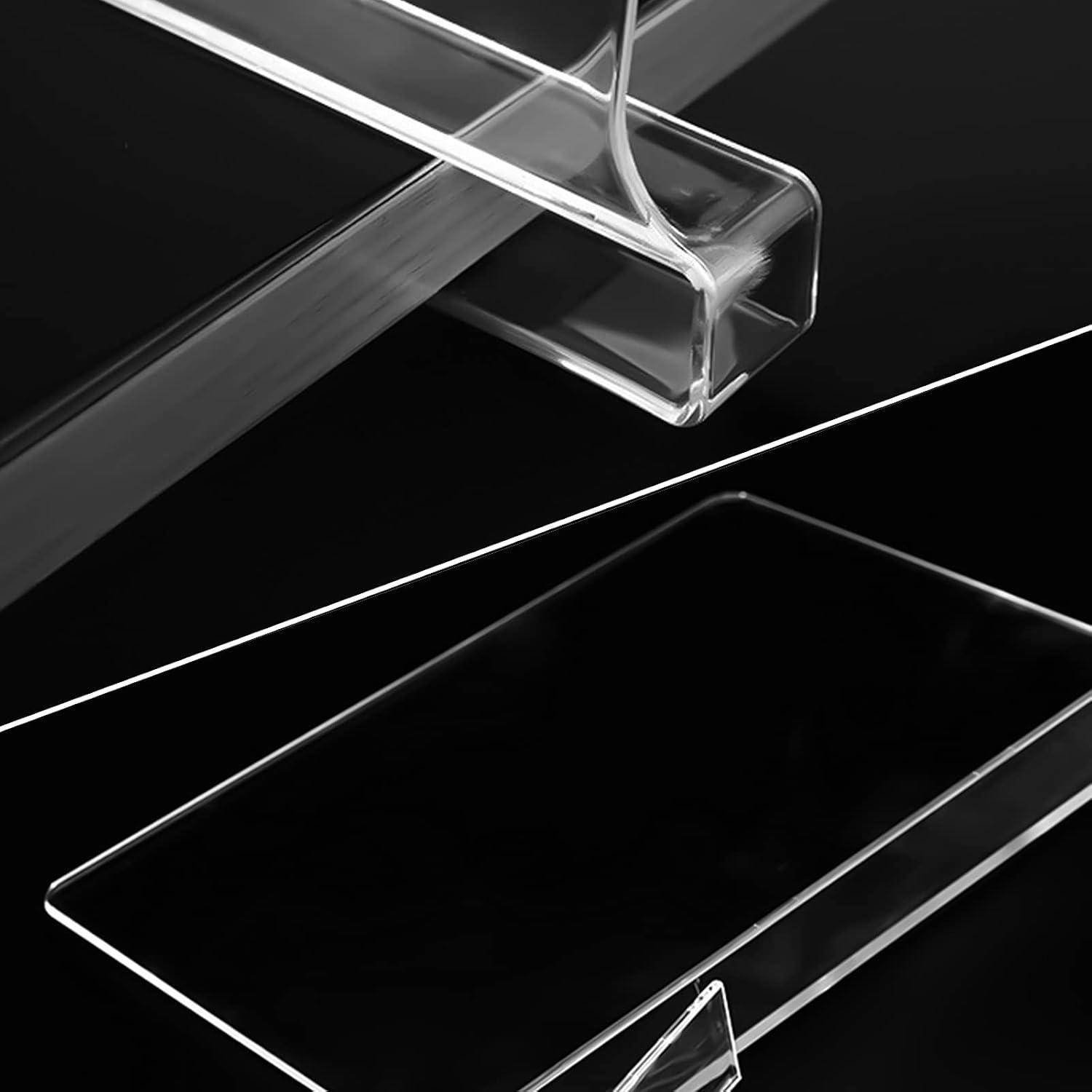 6 Stück Transparente Acryl Regalteiler, verstellbarer
