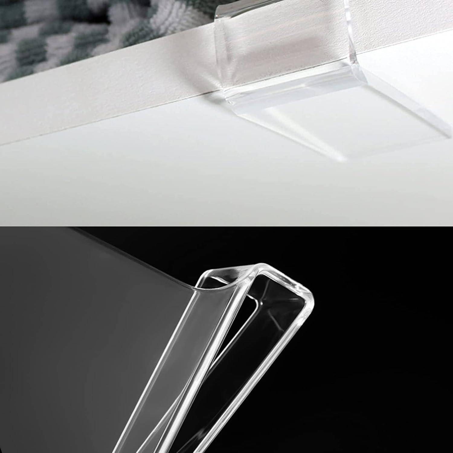 6 Stück Transparente Acryl Regalteiler, verstellbarer