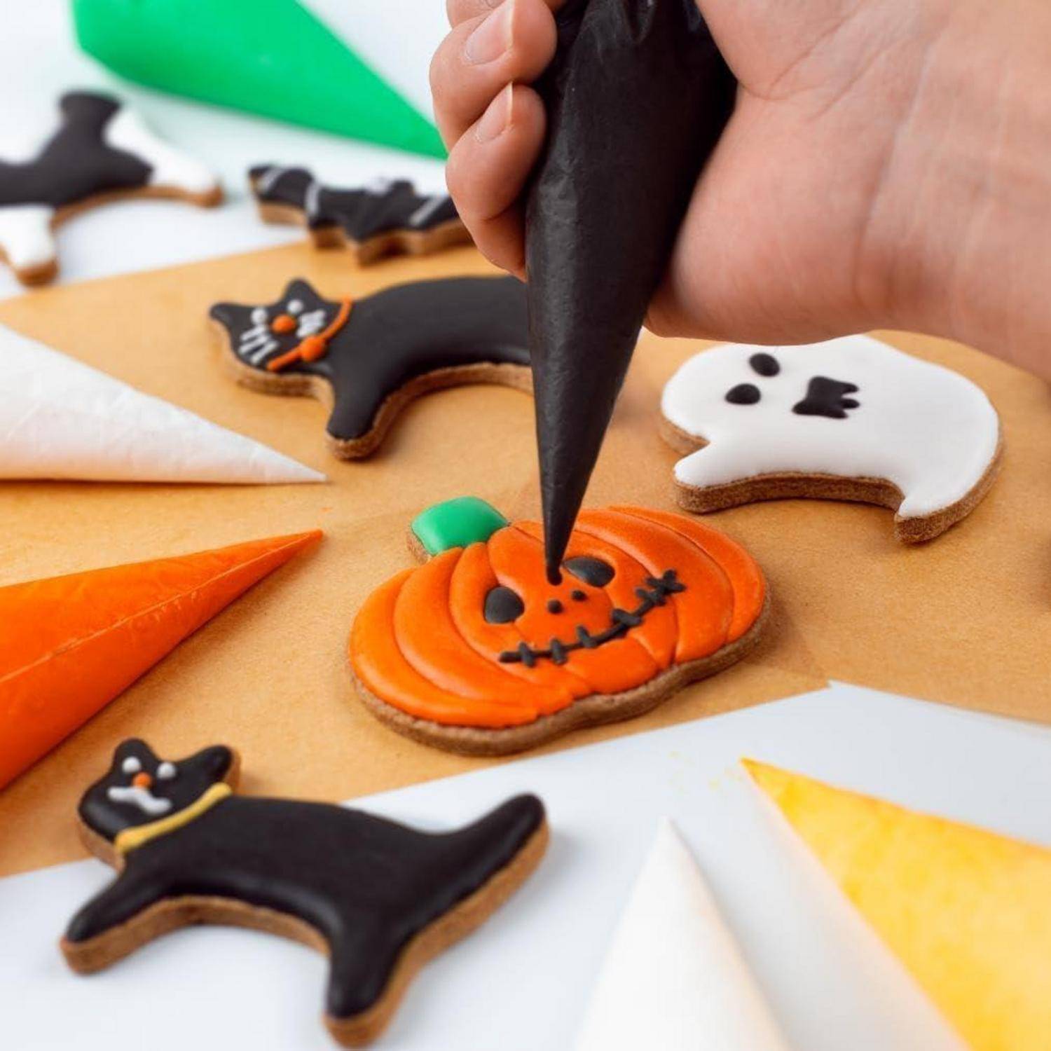 Halloween Ausstechformen Set Kürbis Katze Geist Hexenhut Fledermaus