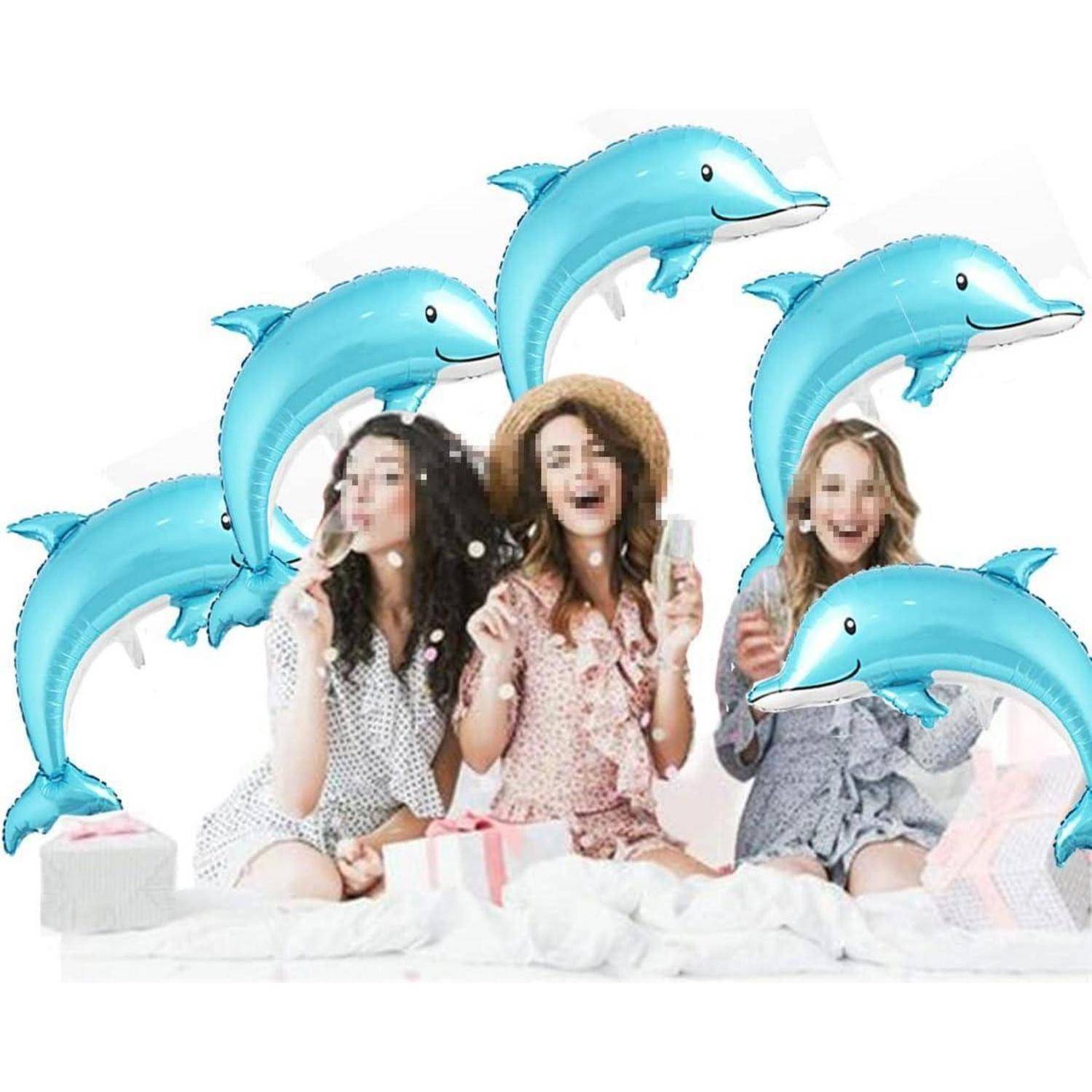 6er Pack Delfin Luftballons 117cm Unter dem Meer Party Deko