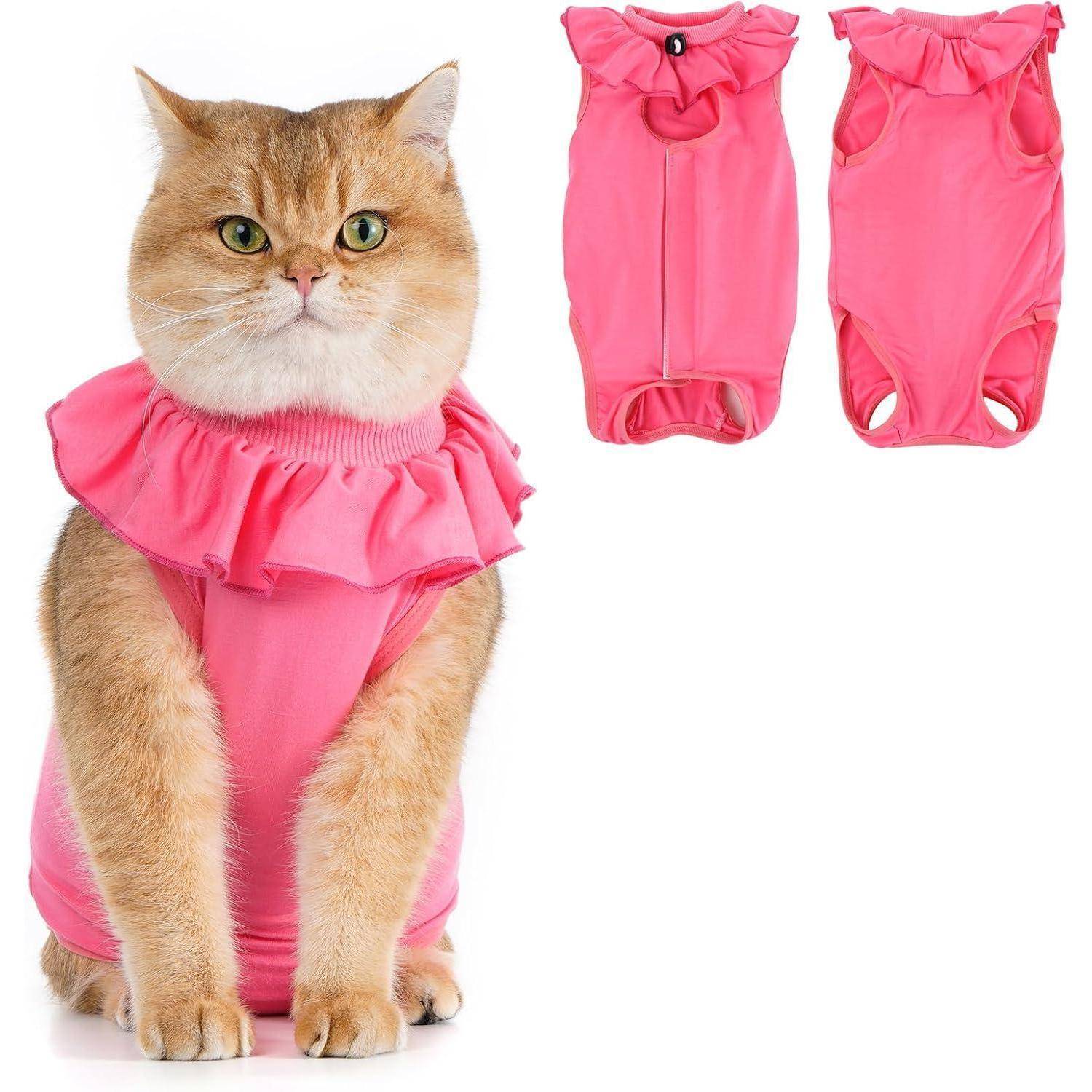 Katzenbody Erholungsanzug Kastration OP Suit Modal Medium Rosepink
