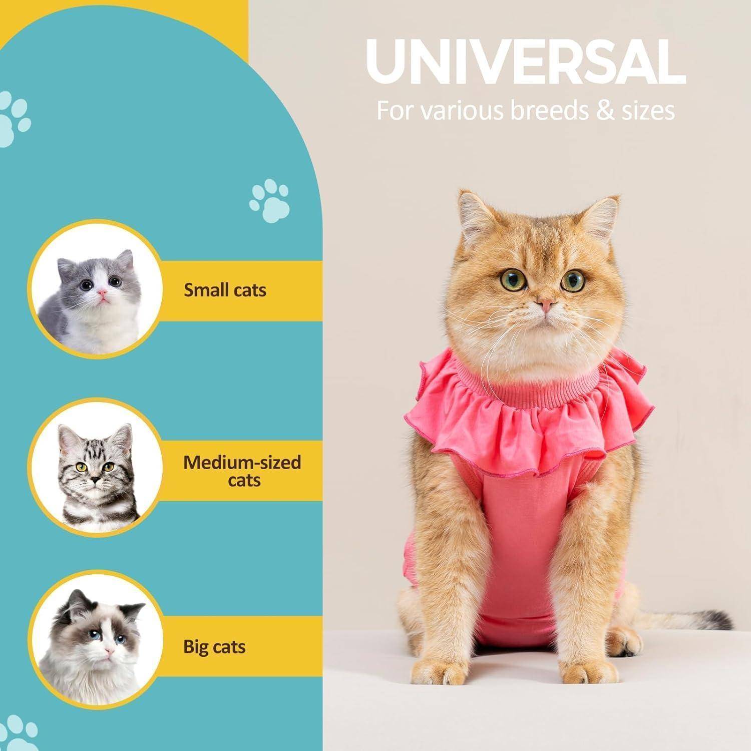 Katzenbody Erholungsanzug Kastration OP Suit Modal Medium Rosepink
