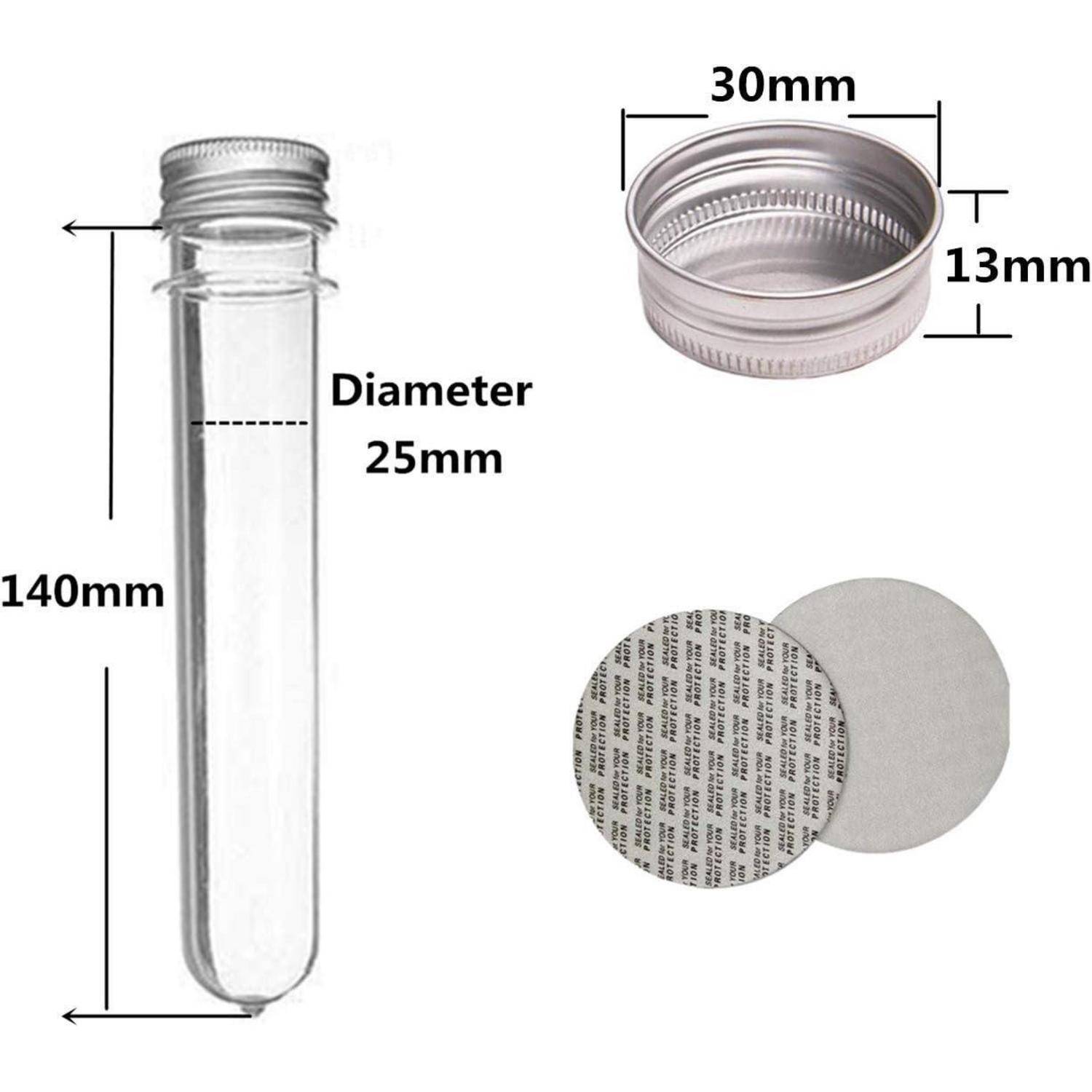 Reagenzgläser Kunststoff mit Schraubverschluss 15 Stk. 40ml