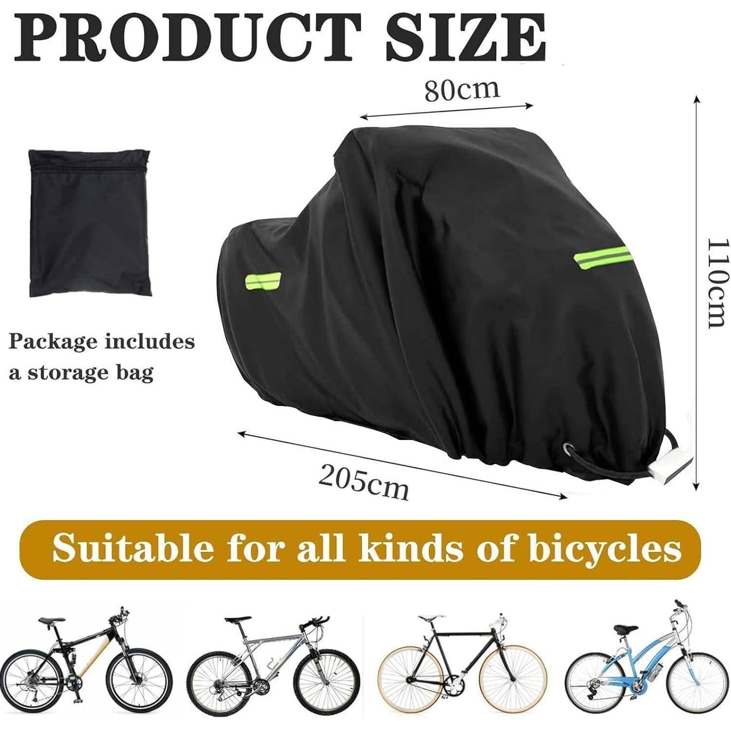 Fahrradabdeckung Wasserdicht für 1-3 Fahrräder Oxford 205x110x80cm