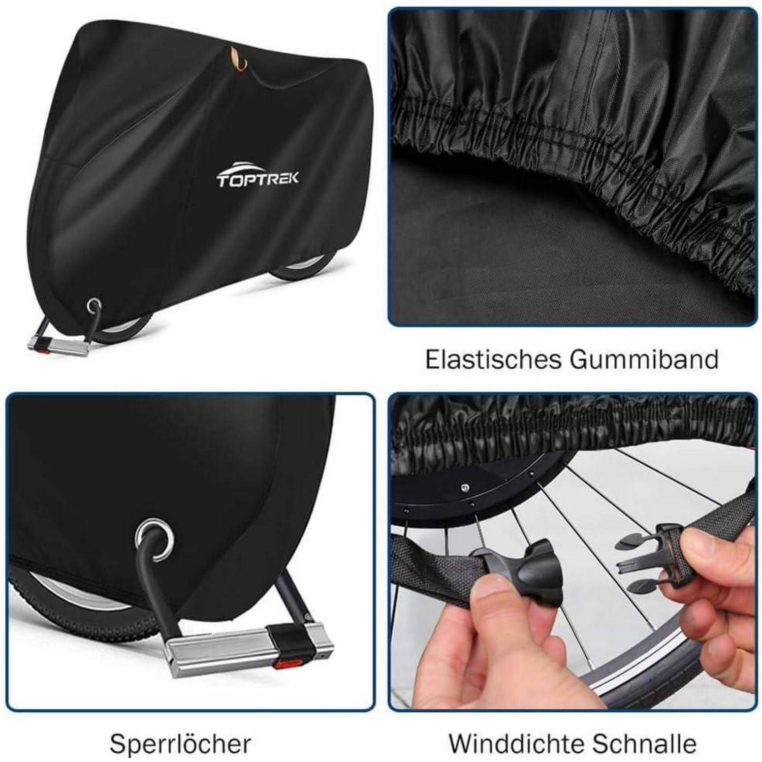Fahrradabdeckung 2 Fahrräder 210D Oxford Wasserdicht 210x110x95 cm