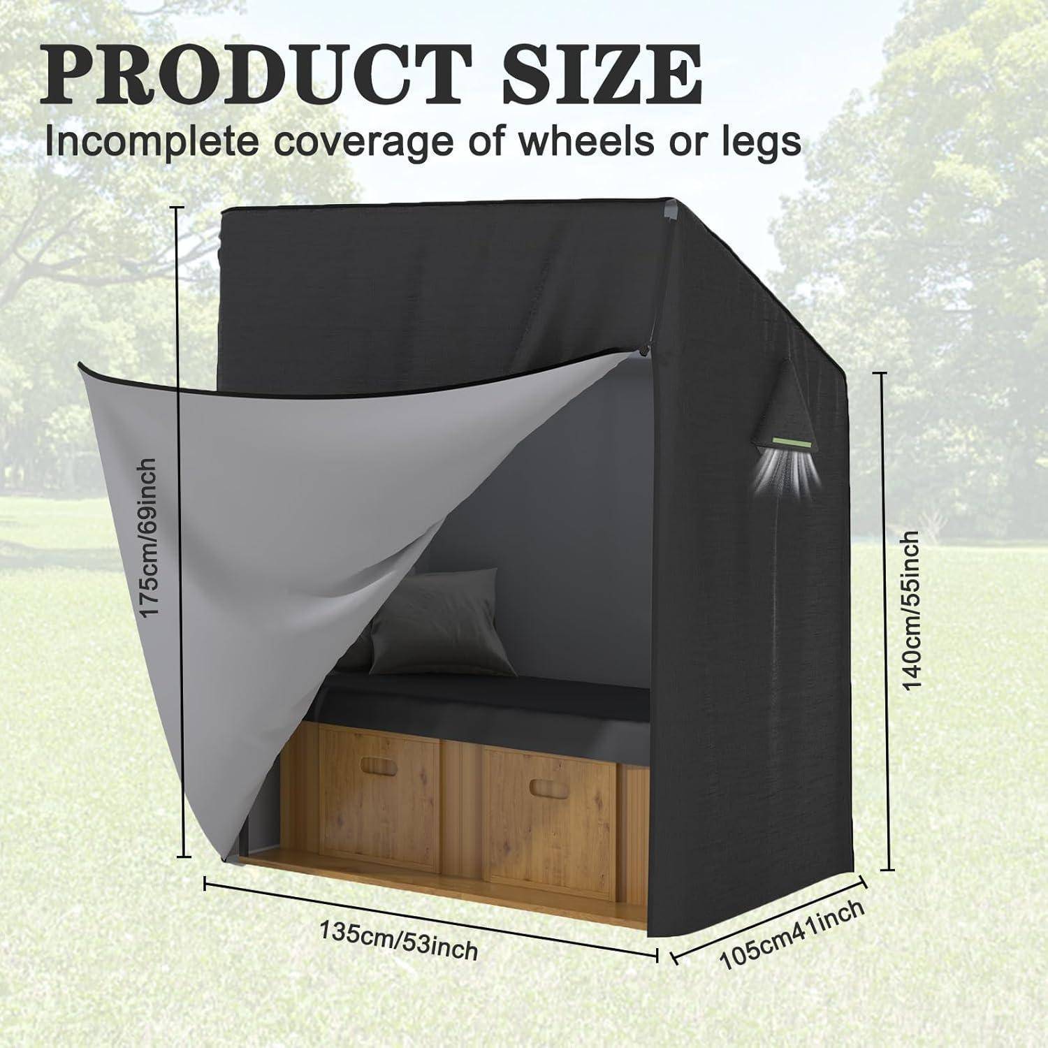 Schutzhülle Strandkorb 120/135 CM Winterfest Wasserdicht XXL
