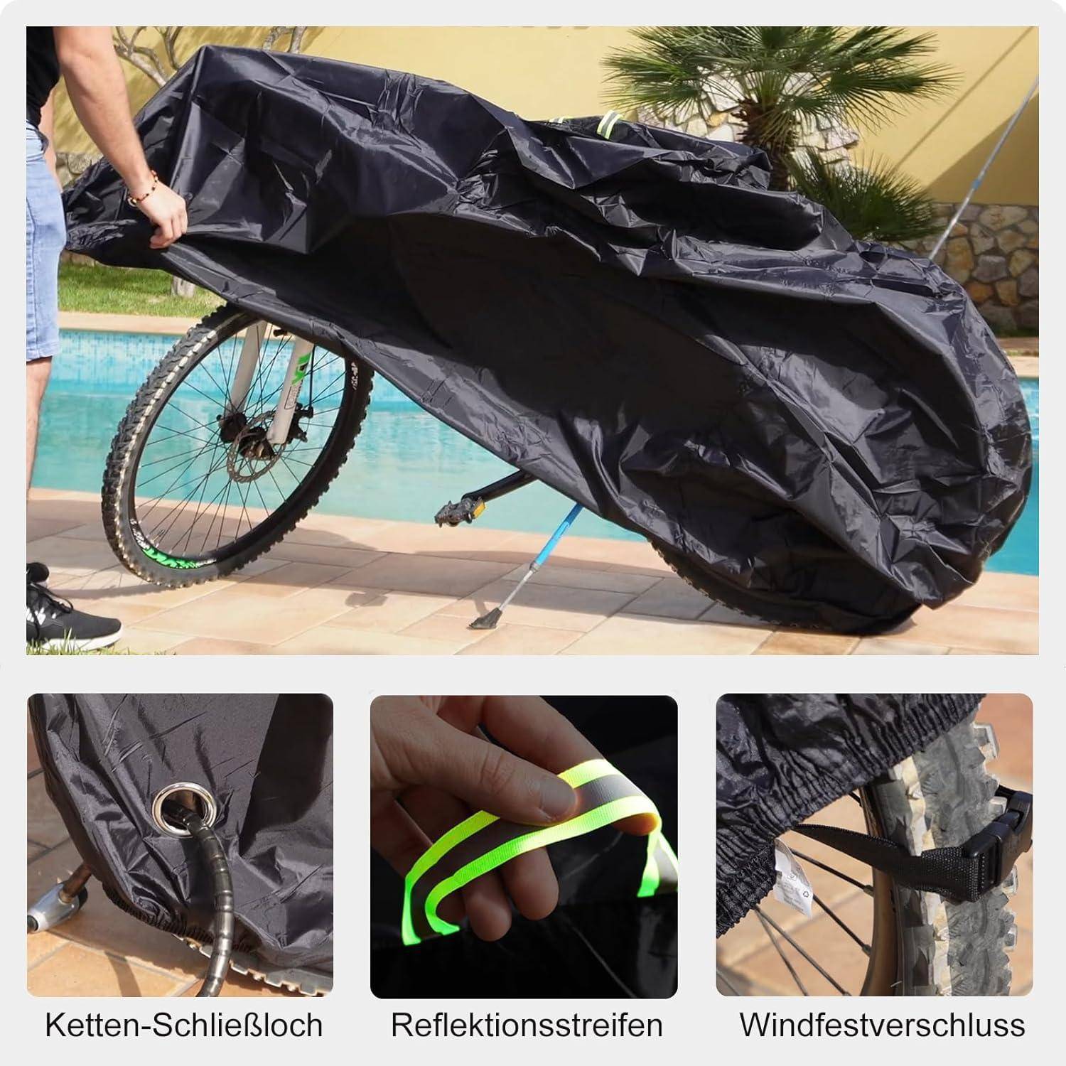 Fahrradabdeckung wasserdicht 210T Nylon Dünn 210T (200 x 80 x 110 cm)