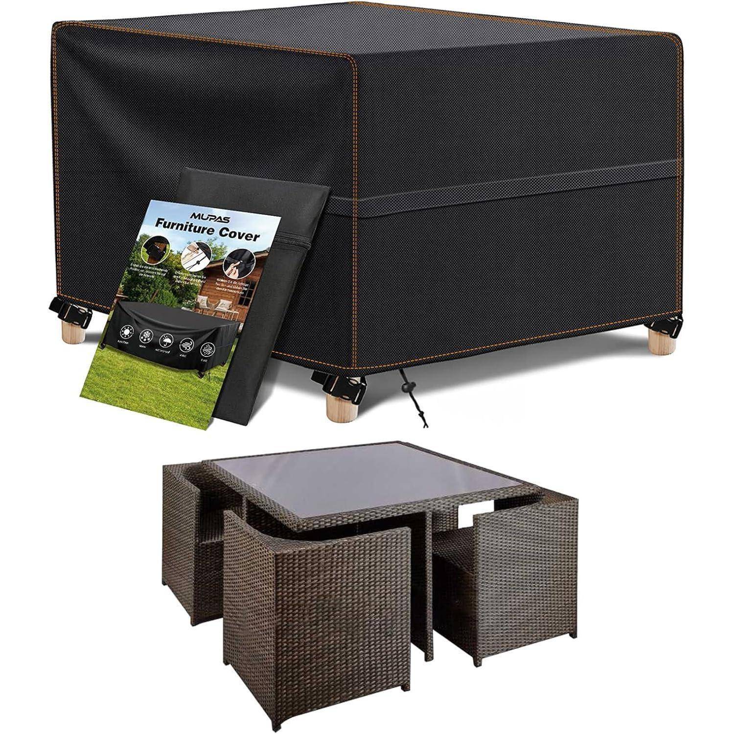 Abdeckung Gartenmöbel 420D Oxford Wasserdicht Schutzhülle 150x150x74cm