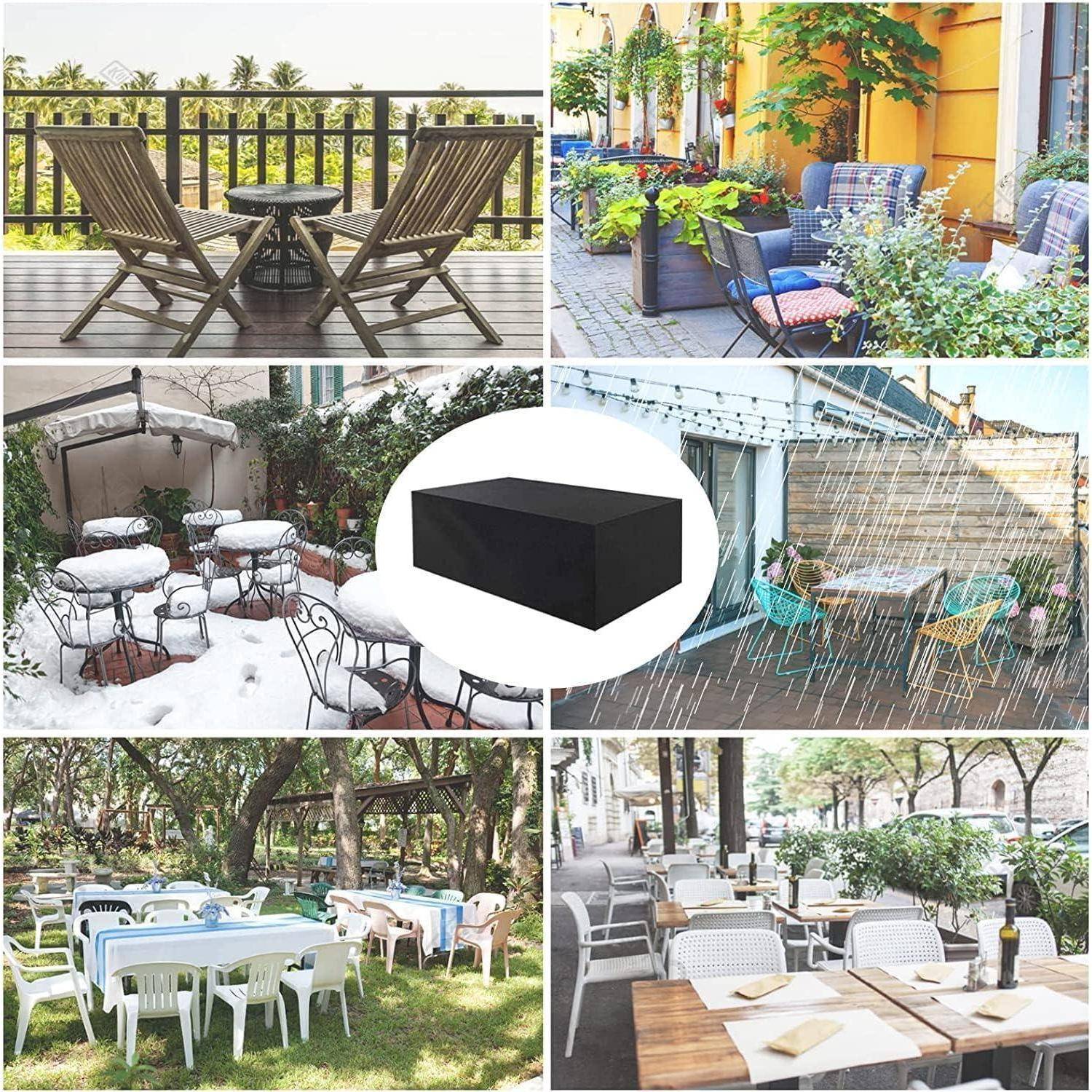 Abdeckung Gartenmöbel Winterfest 600d Oxford Wasserdicht 200×165×80CM
