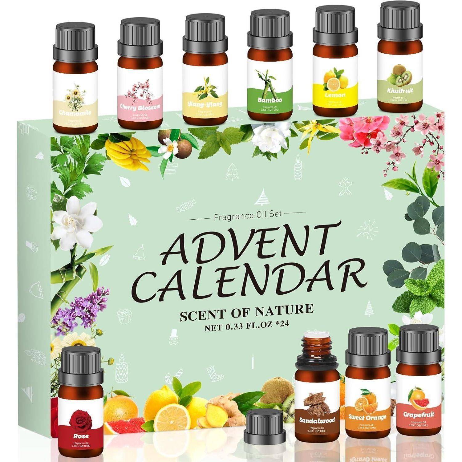 Ätherische Öle Adventskalender 2024 24 Tage 10ml Duftöle