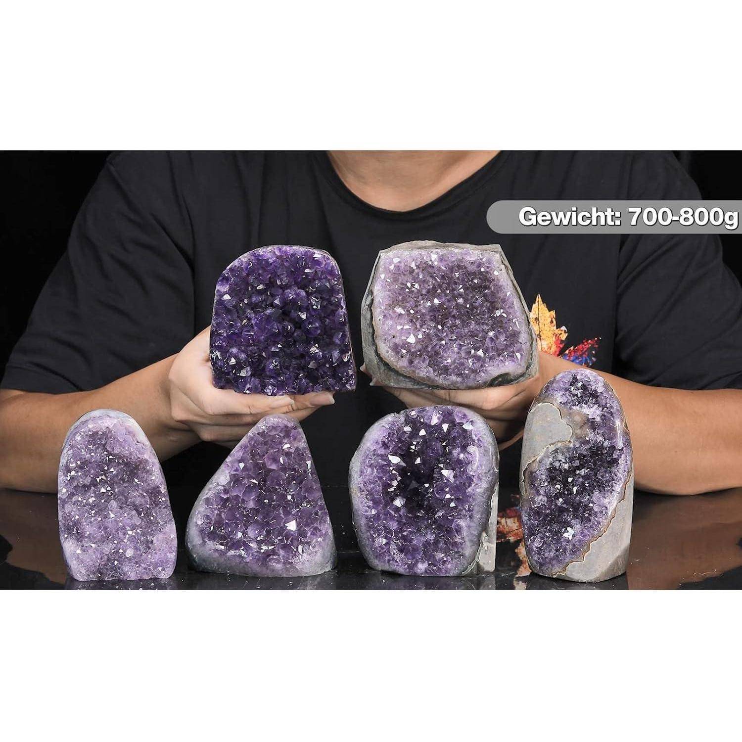 Amethyst Druse Groß Kristall Rohstein Dekoration Naturstein Cluster