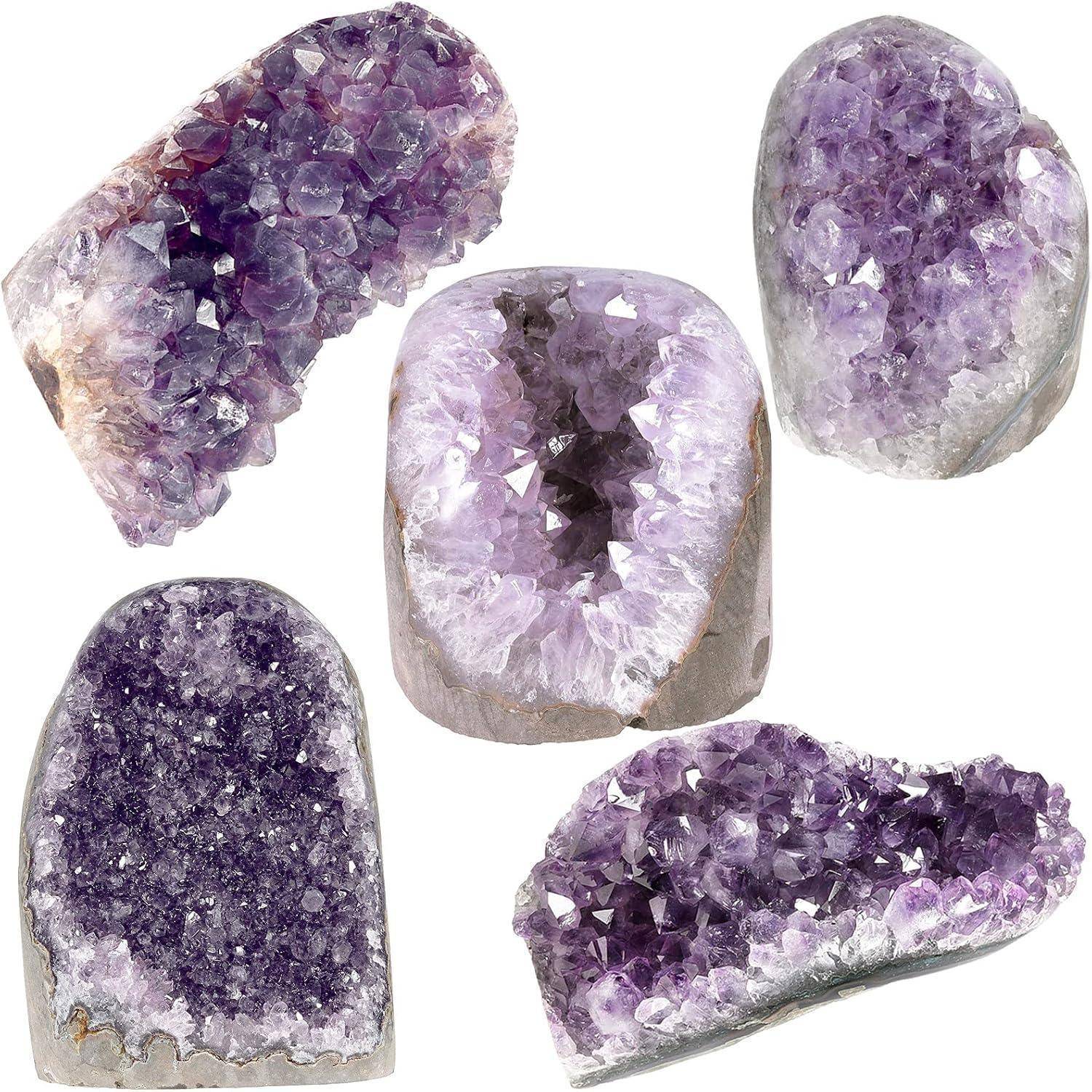 Amethyst Druse Groß Kristall Rohstein Dekoration Naturstein Cluster