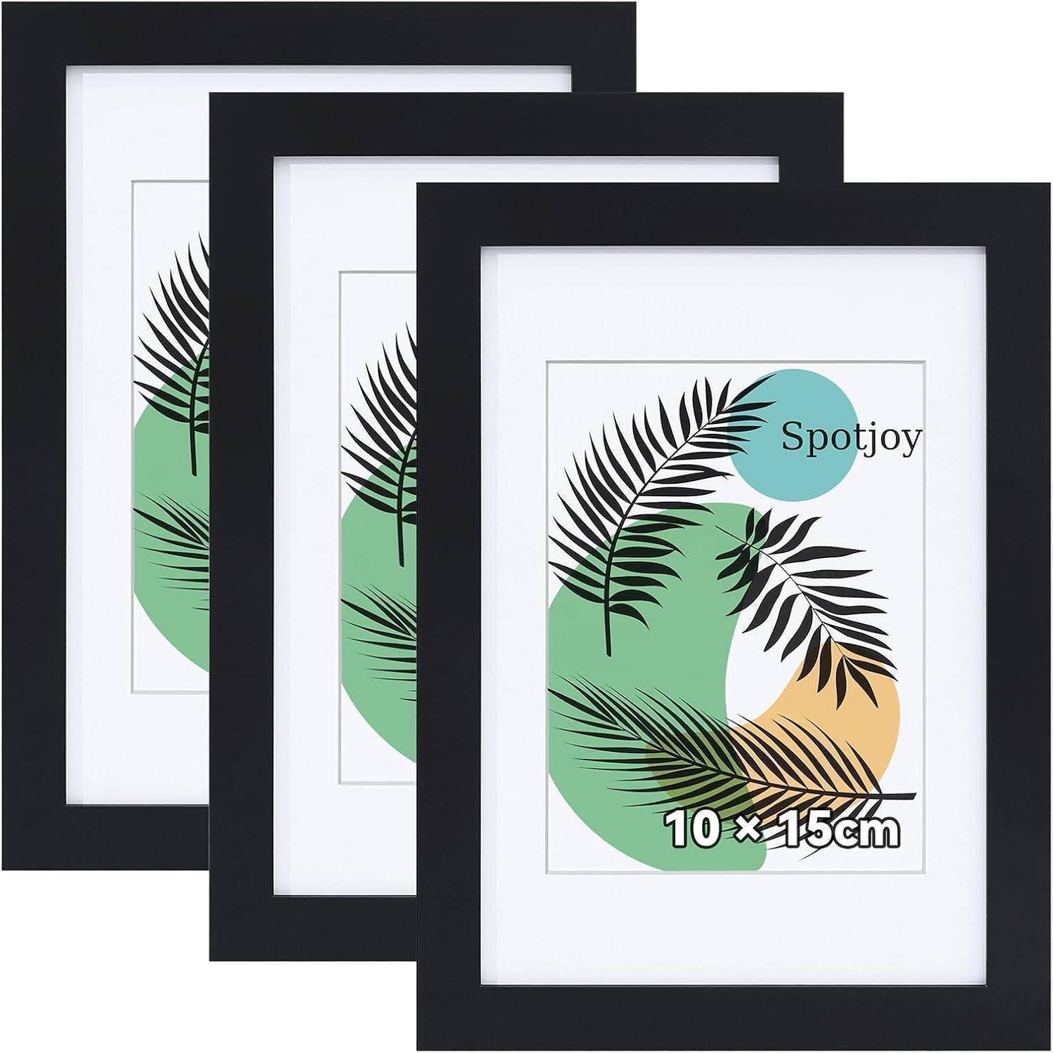 Bilderrahmen 10x15 cm 3er Set Fotorahmen Posterrahmen mit Passepartout