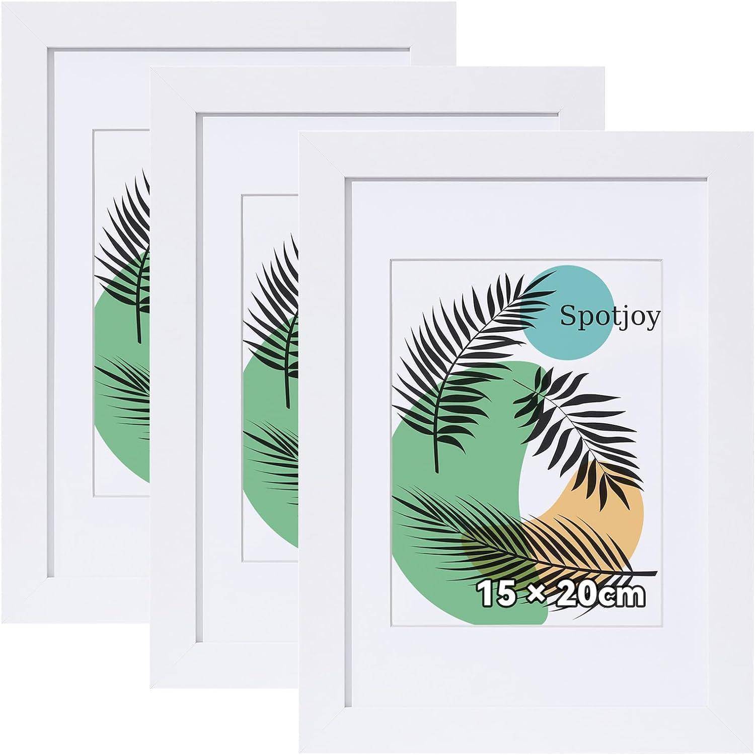 Bilderrahmen 15x20 cm 3er Set Weiß Acrylglas Flexibel Stabil