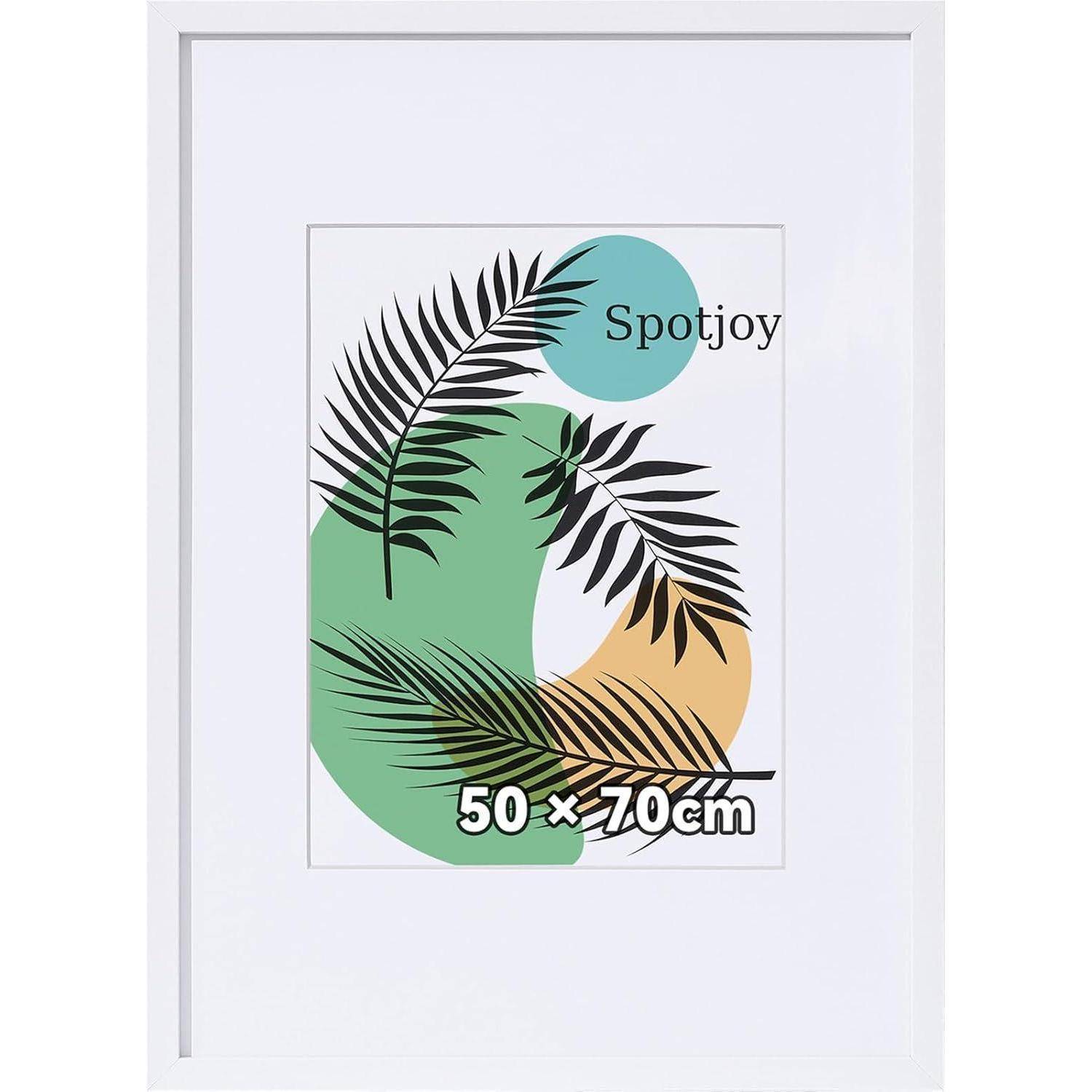 Bilderrahmen 50x70 cm Weiß Fotorahmen Collage Holzrahmen Acrylglas