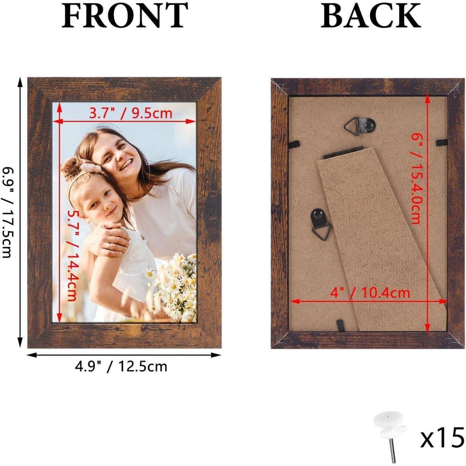Bilderrahmen Set Braun 10x15 Collage Fotorahmen Wand Tisch 15er