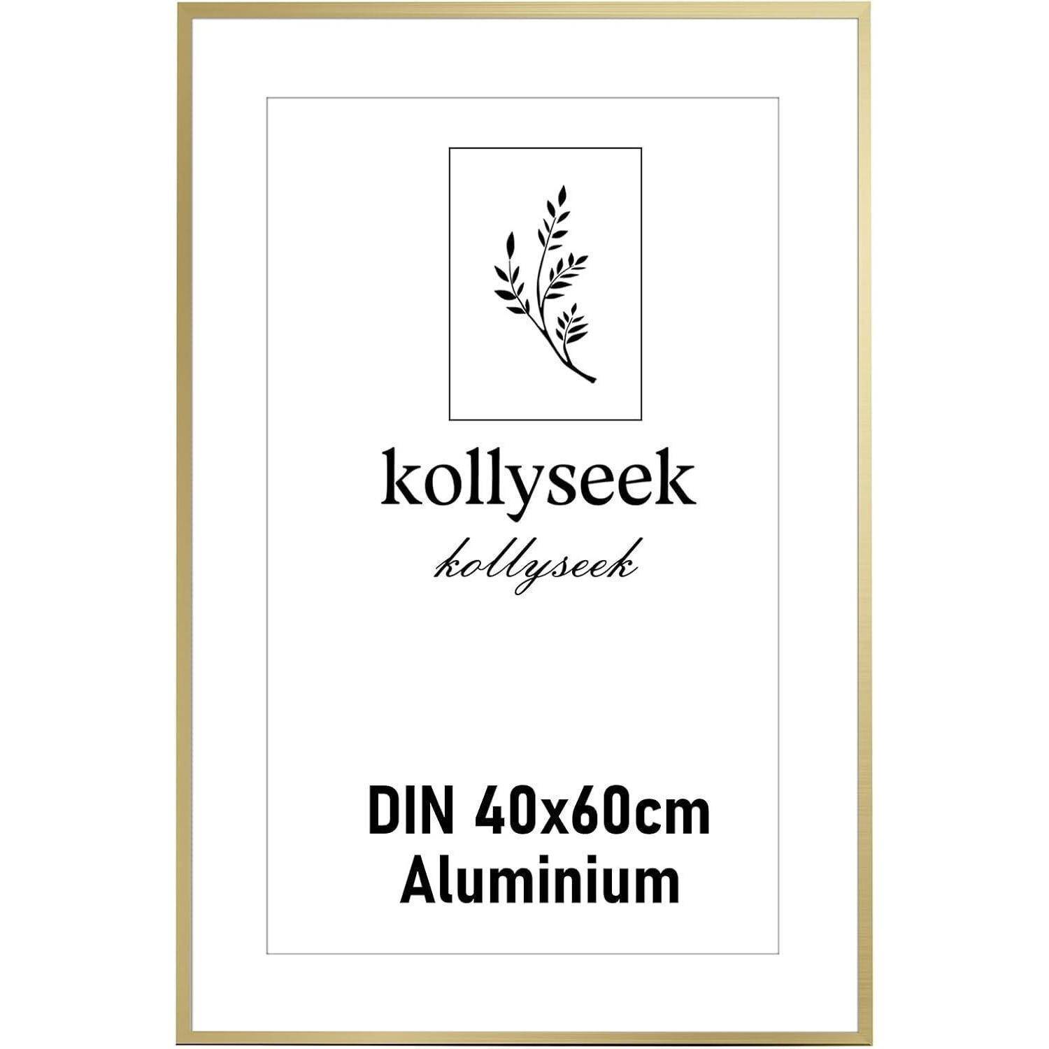 Bilderrahmen Aluminium 40x60 cm Gold Acrylglas Poster Rahmen modern